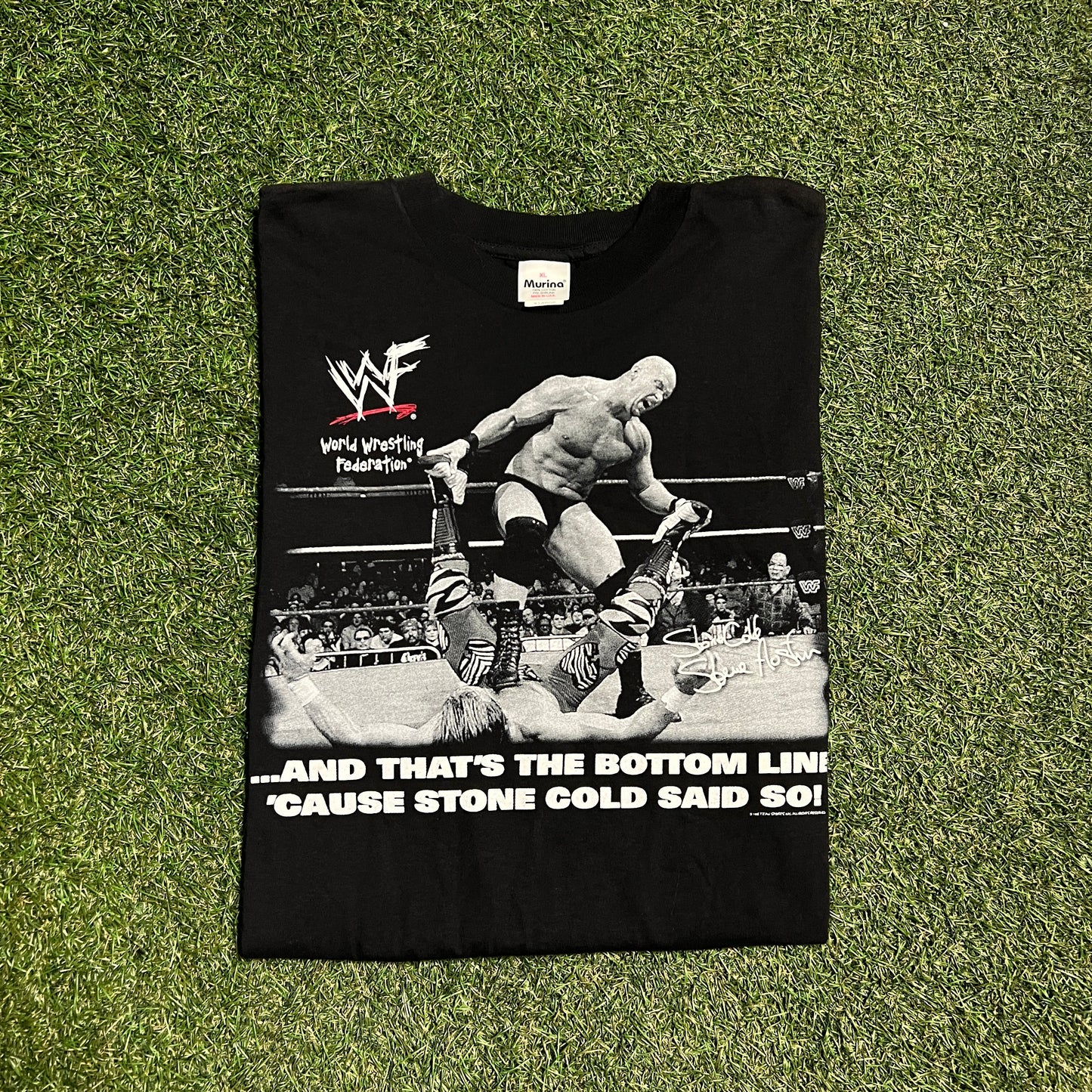 Stone Cold 1998 And Thats the Bottom Line Tee Size Medium USED V4801