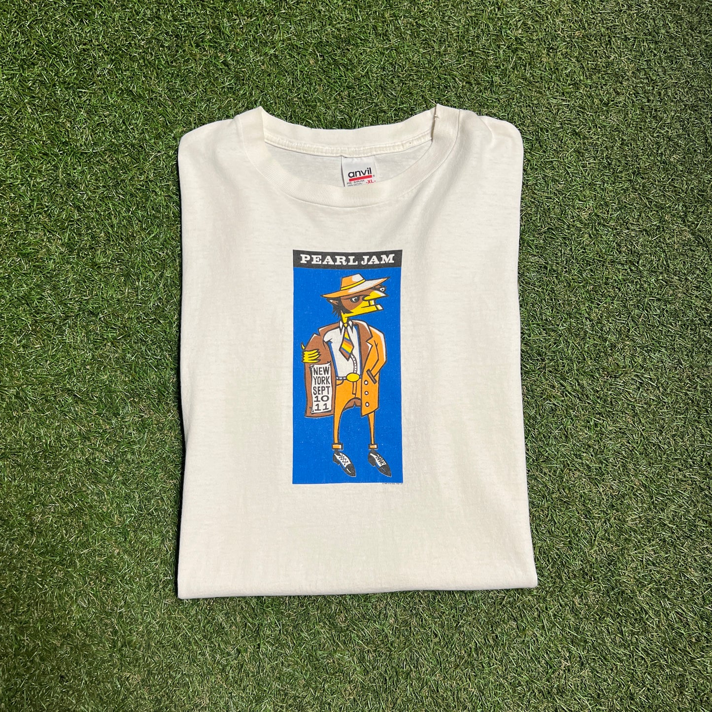 Pearl Jam 1998 New York Show White Tee Size XL USED v12172