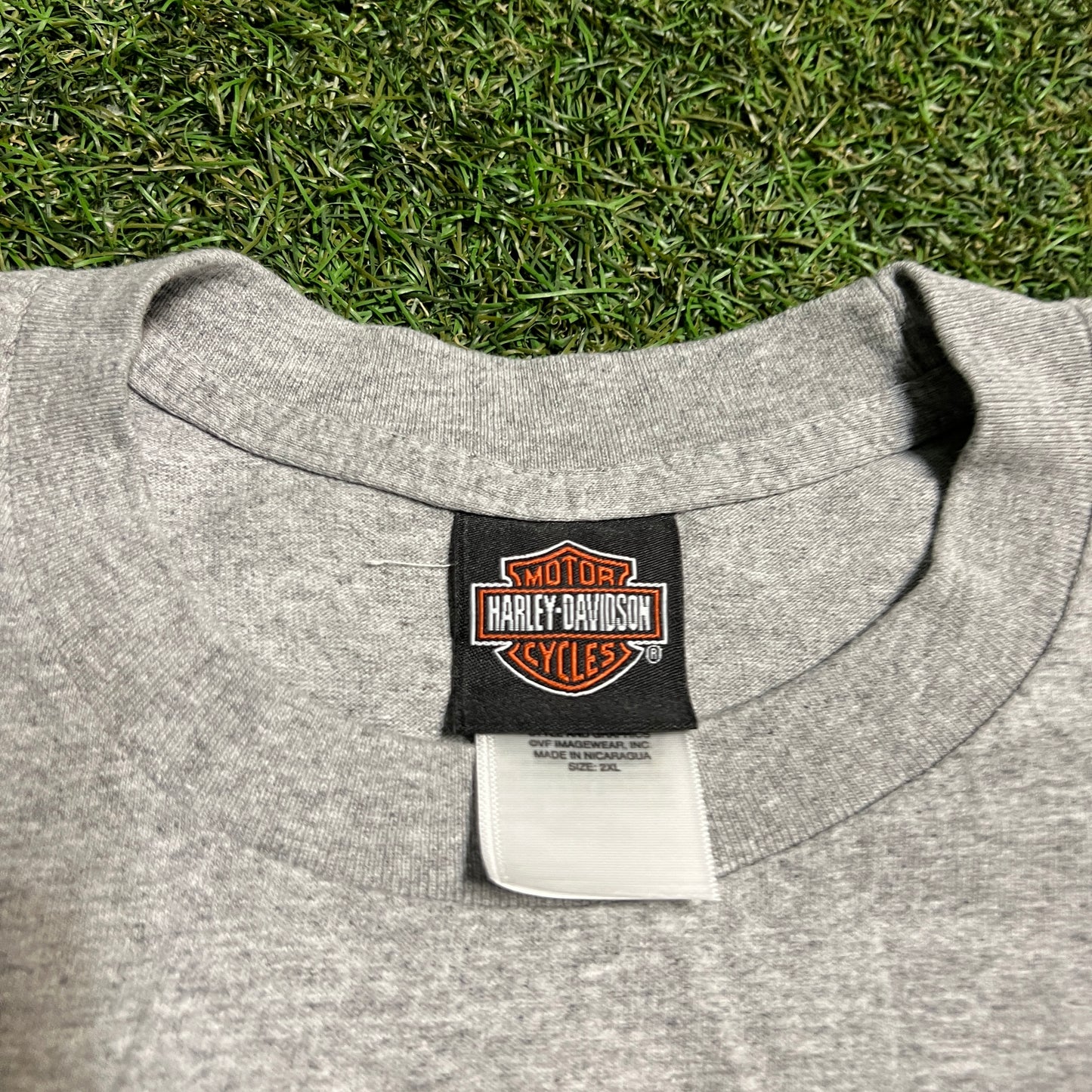 2011 Harley Davidson Pride of the Patriots Grey Tee Size XXL USED v15145