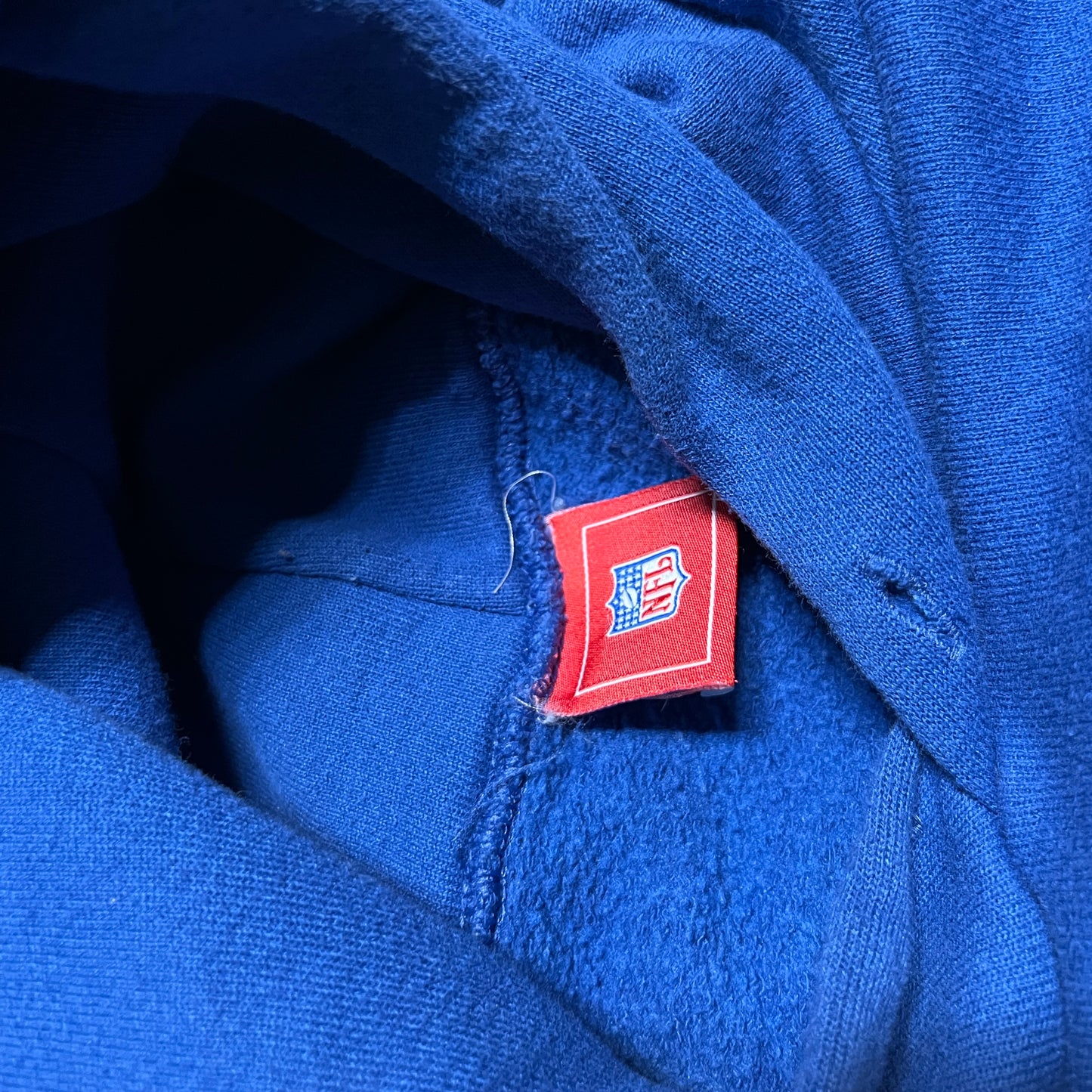 2010s New York Giants Embroidery Middle Logo Blue Hoodie Size XL USED v15154