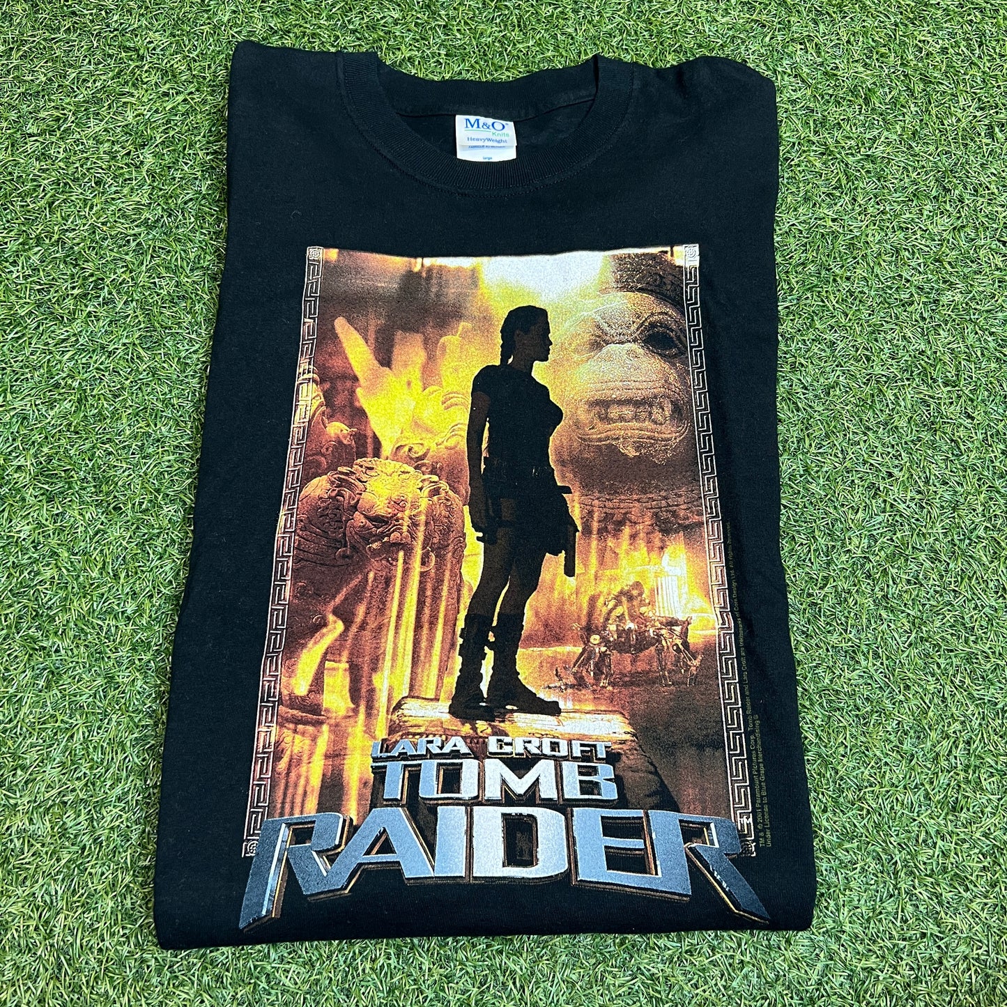 2001 Tomb Raider Lara Croft Promo Tee Size Large USED v5229