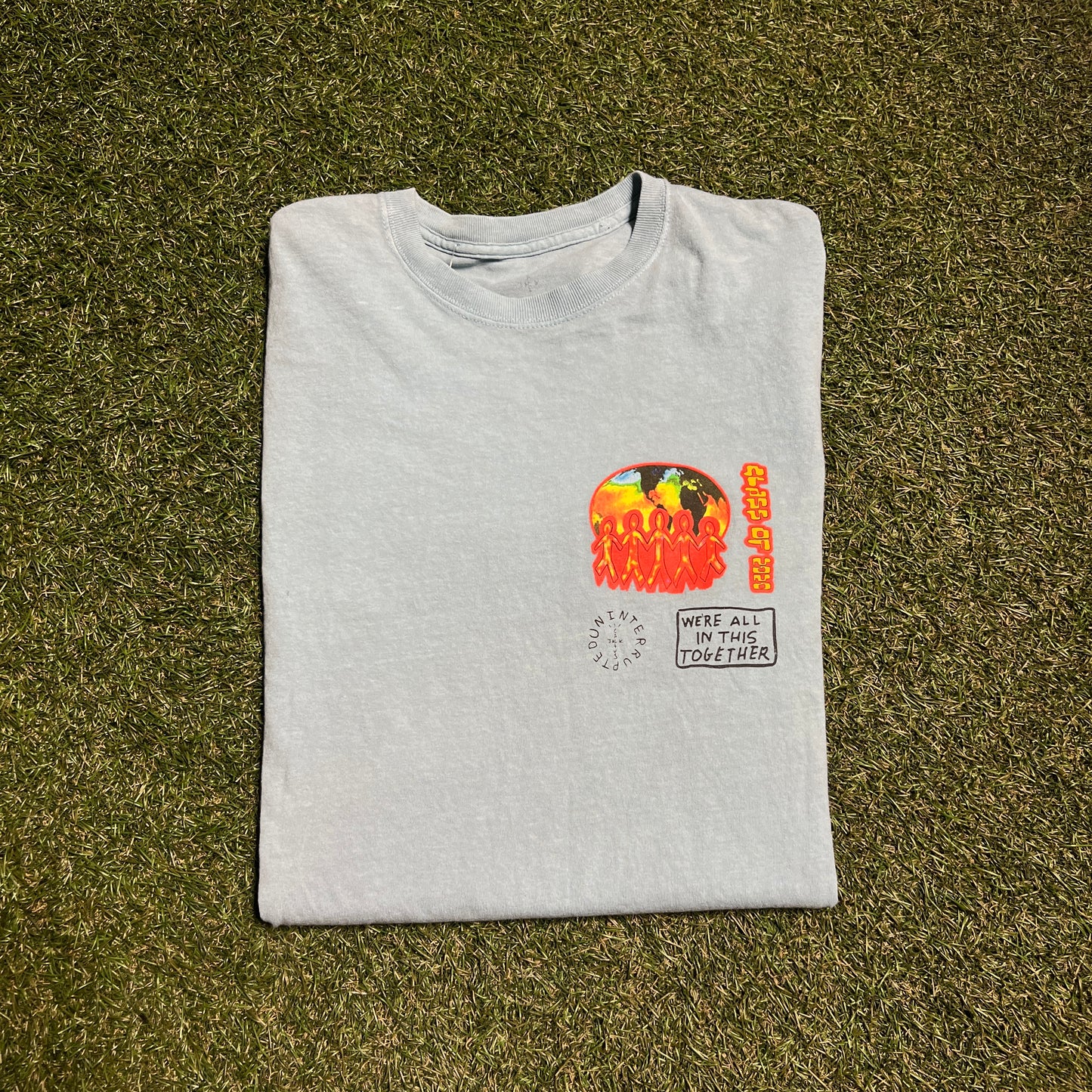 Travis Scott Class of 2020 Blue Tee Size Medium USED x11165
