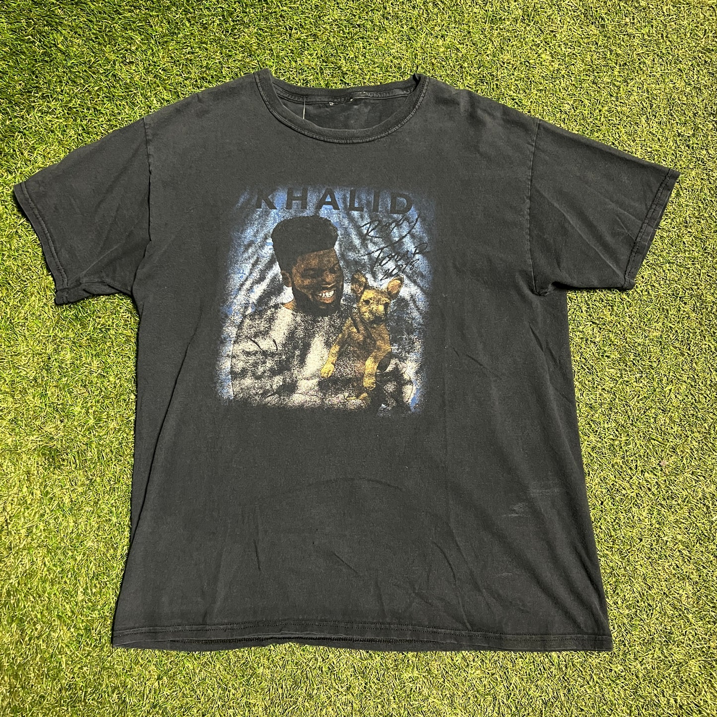 Khalid 2018 tour tee black Size Large no size tag USED v12267