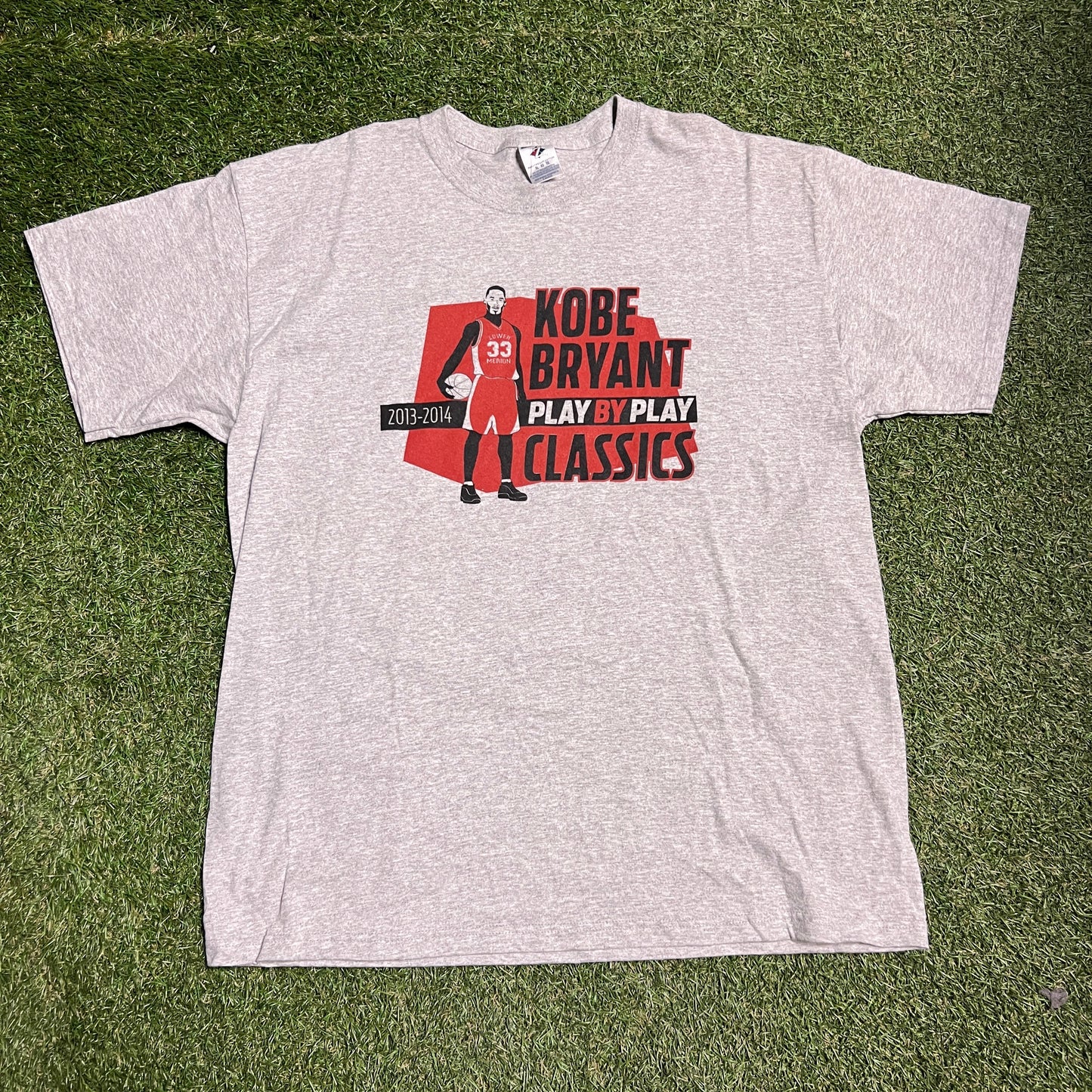 Kobe Bryant play by play classics 2014 tee Size XL USED v4711