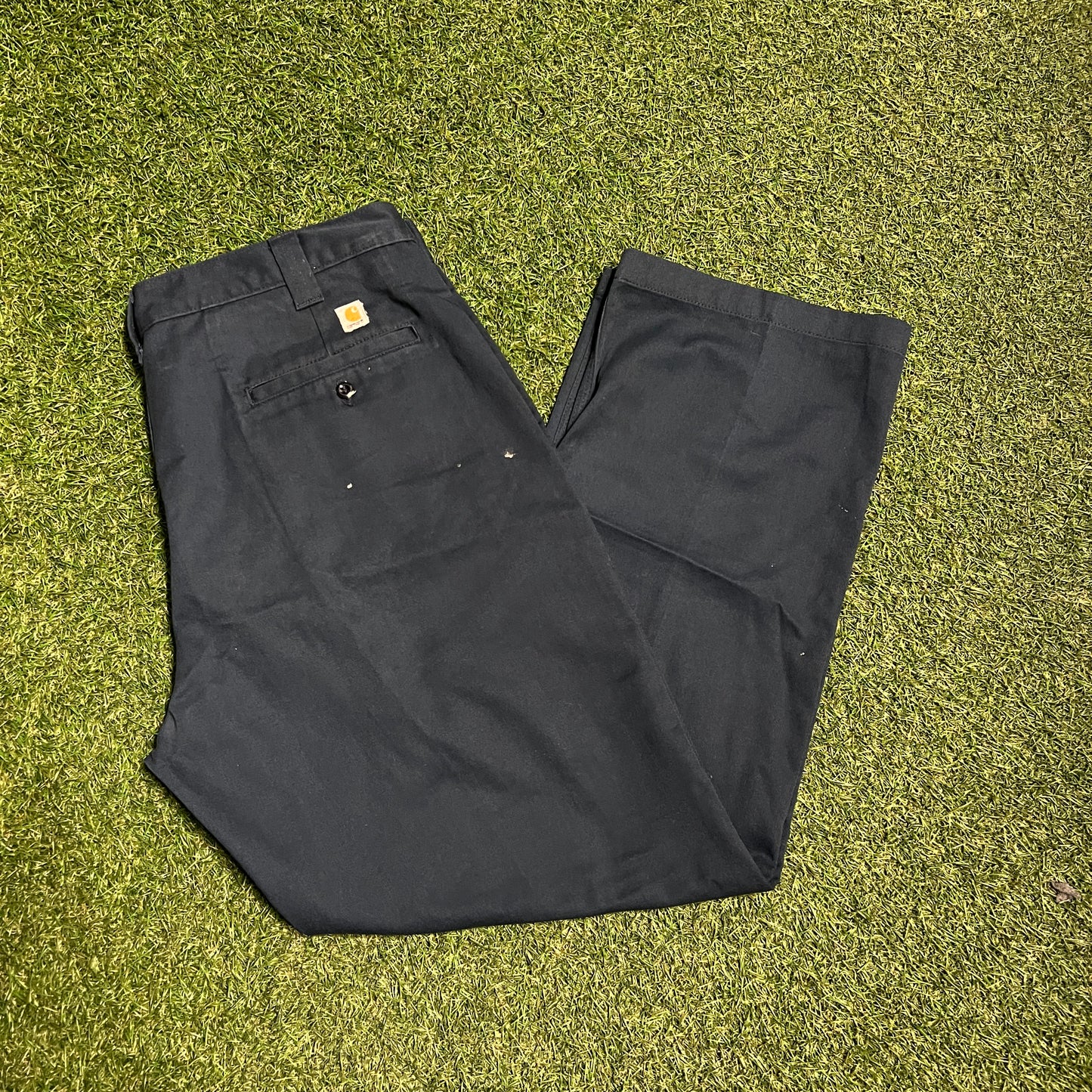 Carhartt Navy Blue Work Pants Size 38x30 USED V10802