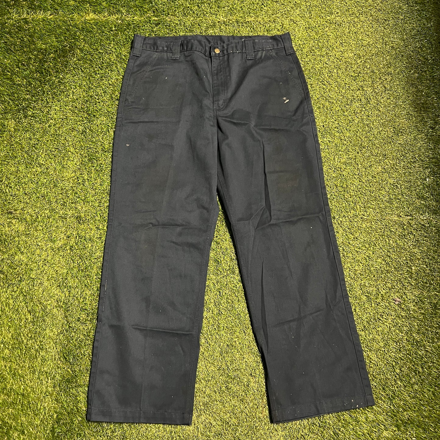 Carhartt Navy Blue Work Pants Size 38x30 USED V10802