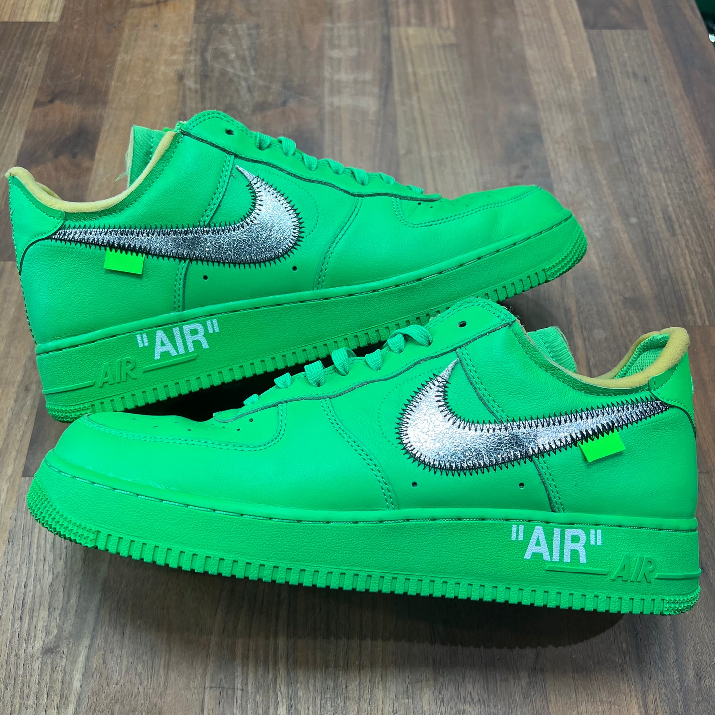 Nike Air Force One Off White Brooklyn Green Size 11 USED s16032
