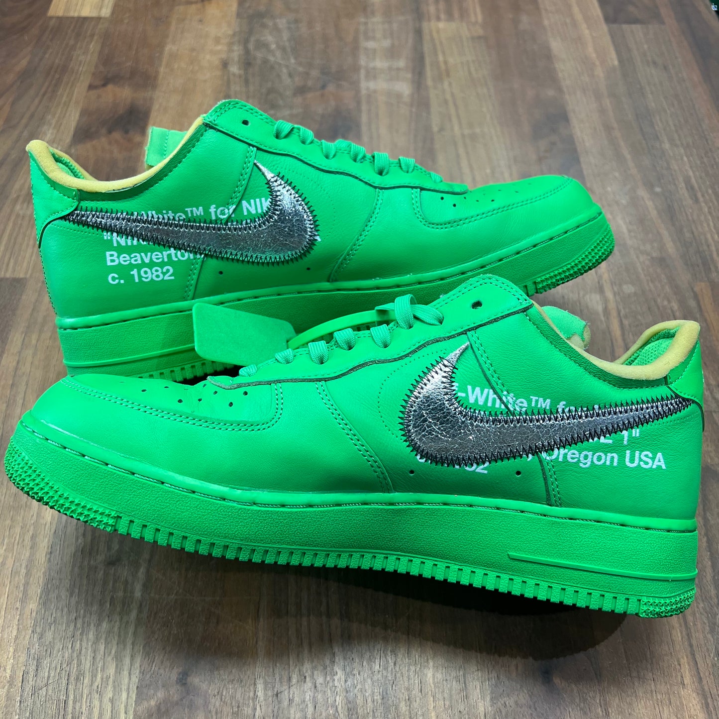 Nike Air Force One Off White Brooklyn Green Size 11 USED s16032
