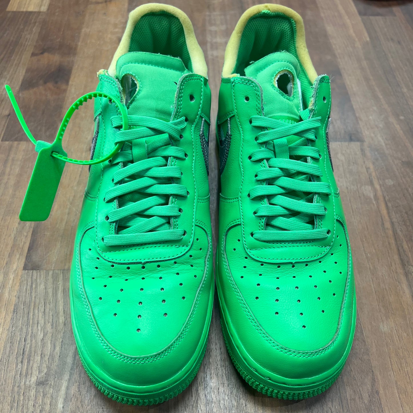 Nike Air Force One Off White Brooklyn Green Size 11 USED s16032