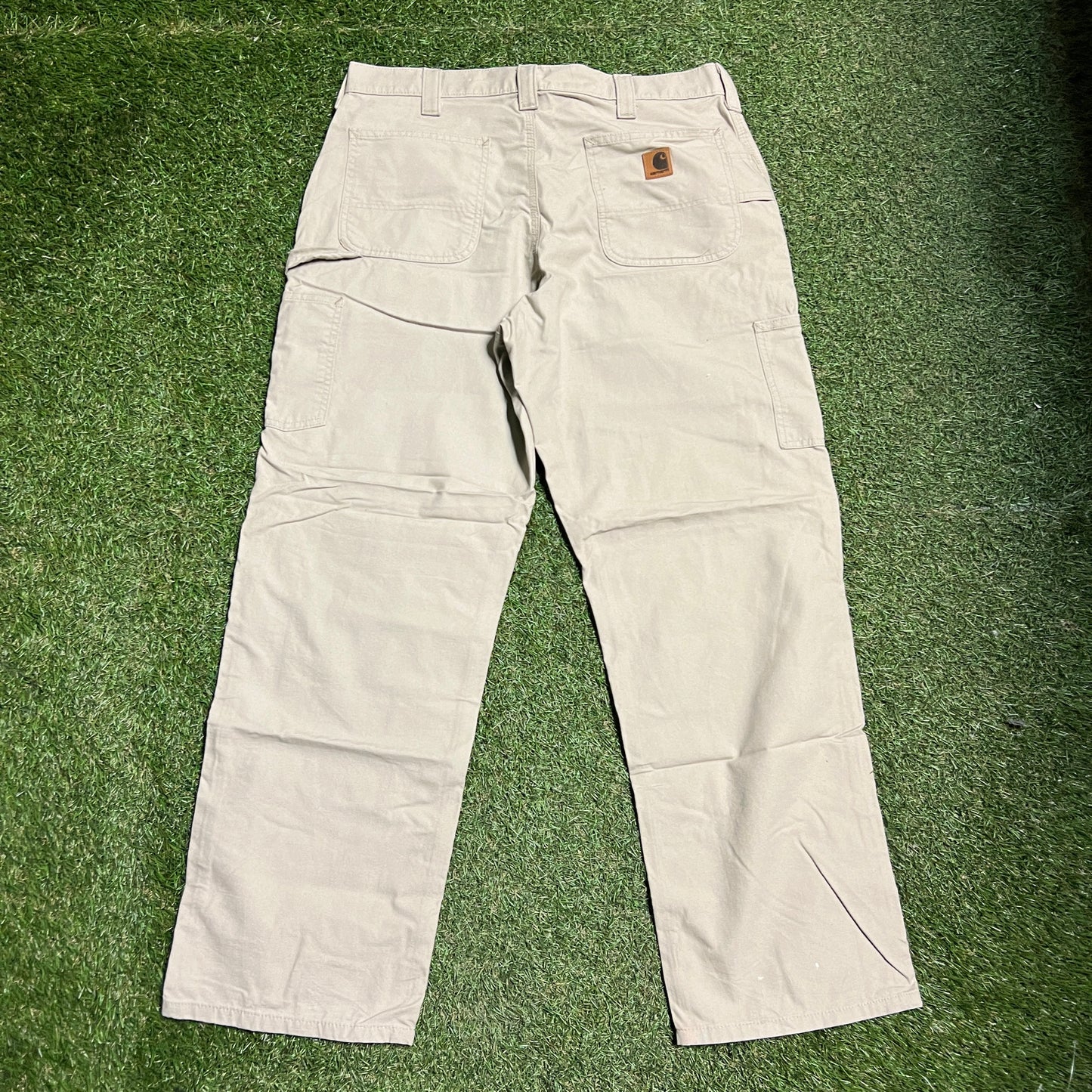 Carhartt Light Khaki Original Fit Cargo Pants Size 36x32 USED V10766