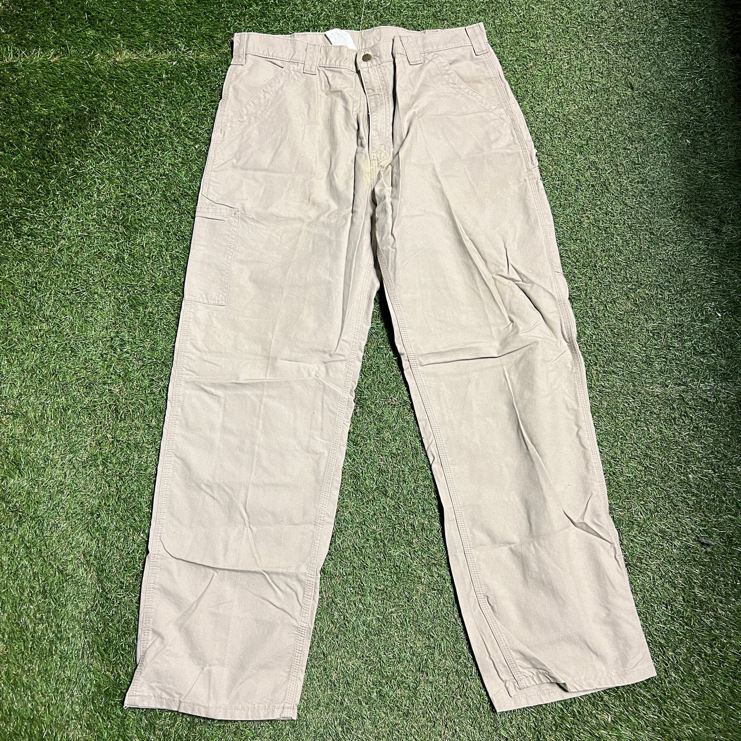Carhartt Tan Work Pants Size 36x32 USED v10705