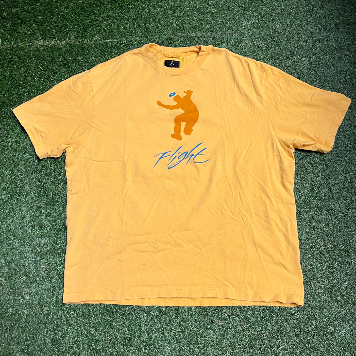 Jordan X Union Middle Logos Orange Tee Size XL USED x12582