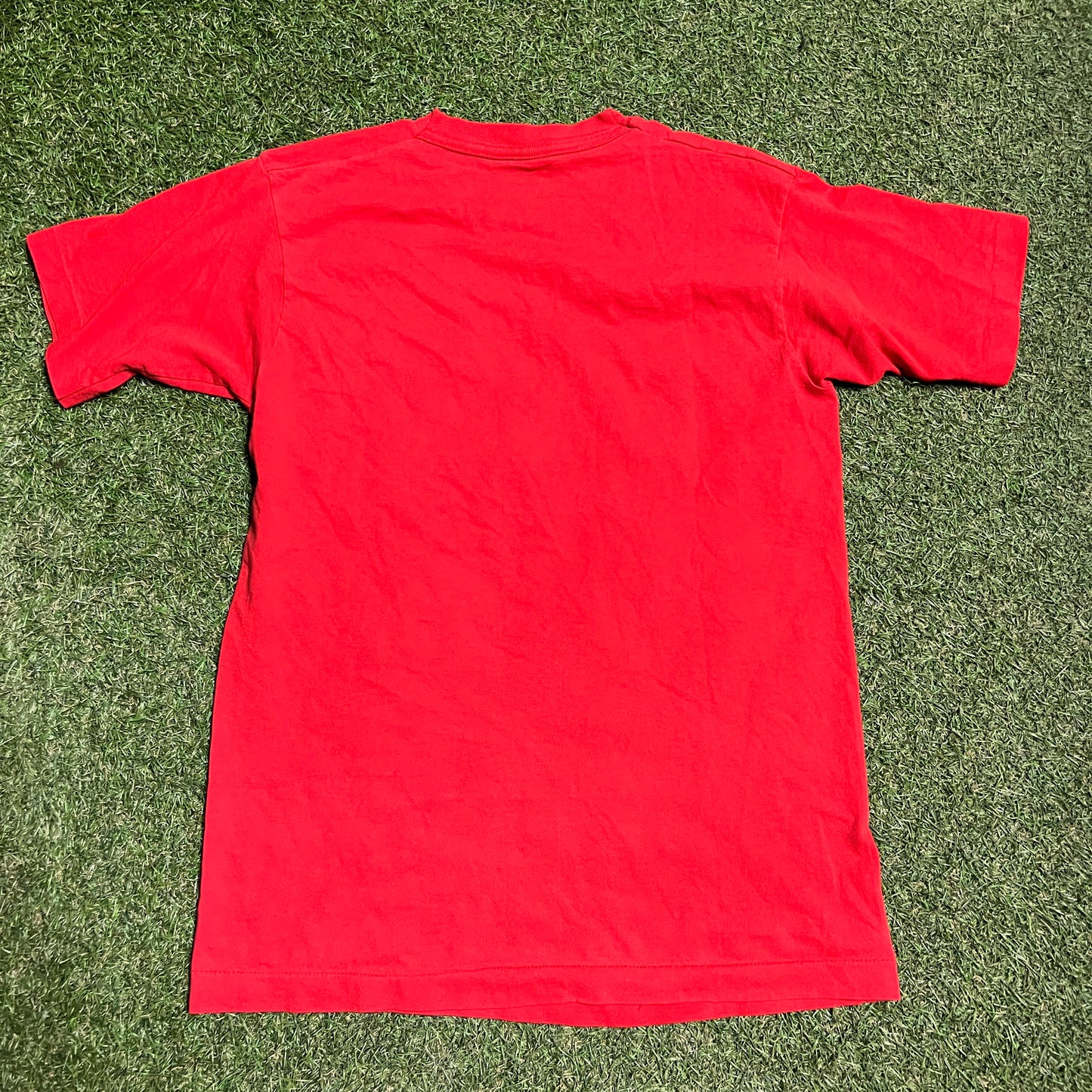 1995 Houston Rockets Red Back to Back Champs Tee Size Medium USED v15178