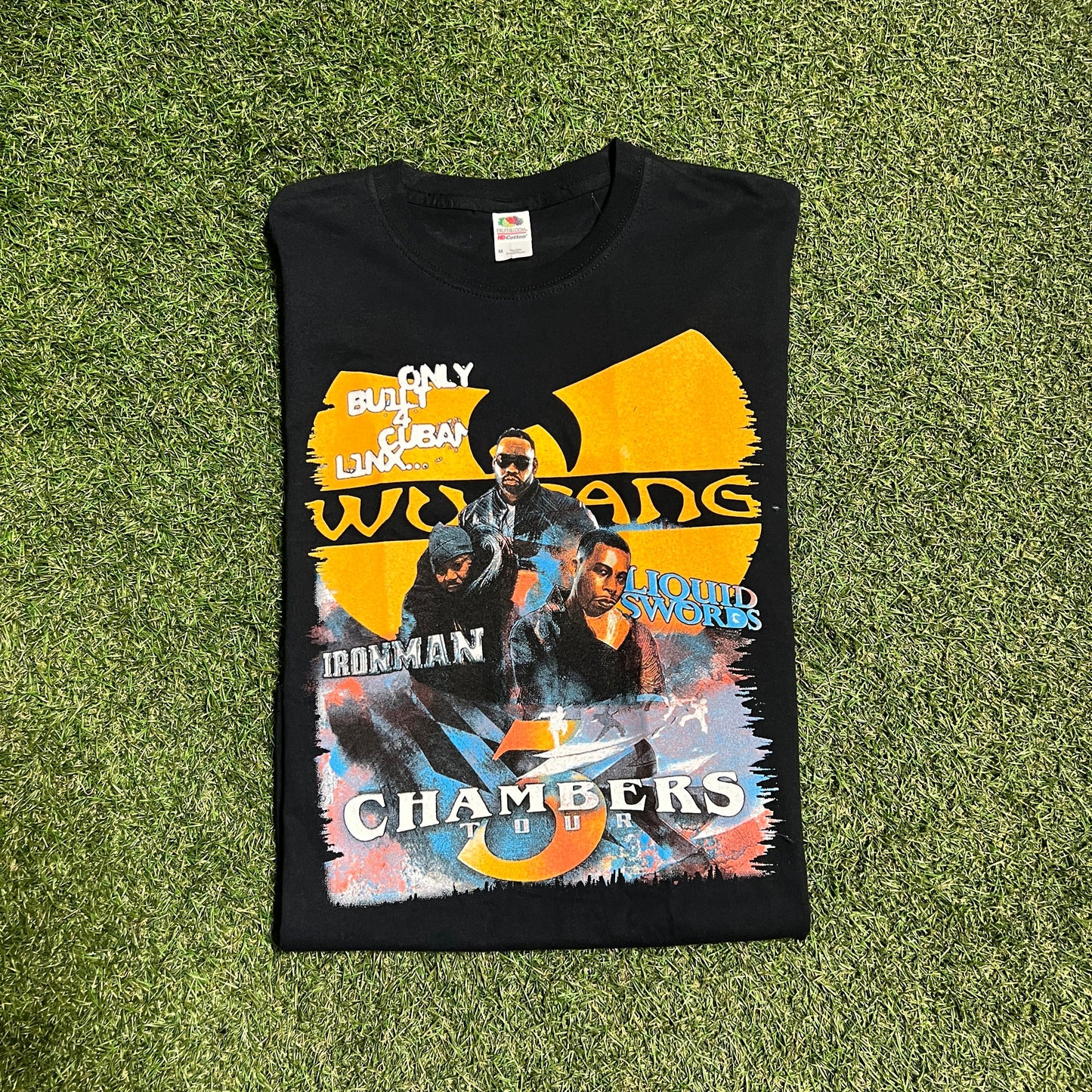 Wu tang Bootleg 3 chambers Tour Tee Black Size Large NEW v9221