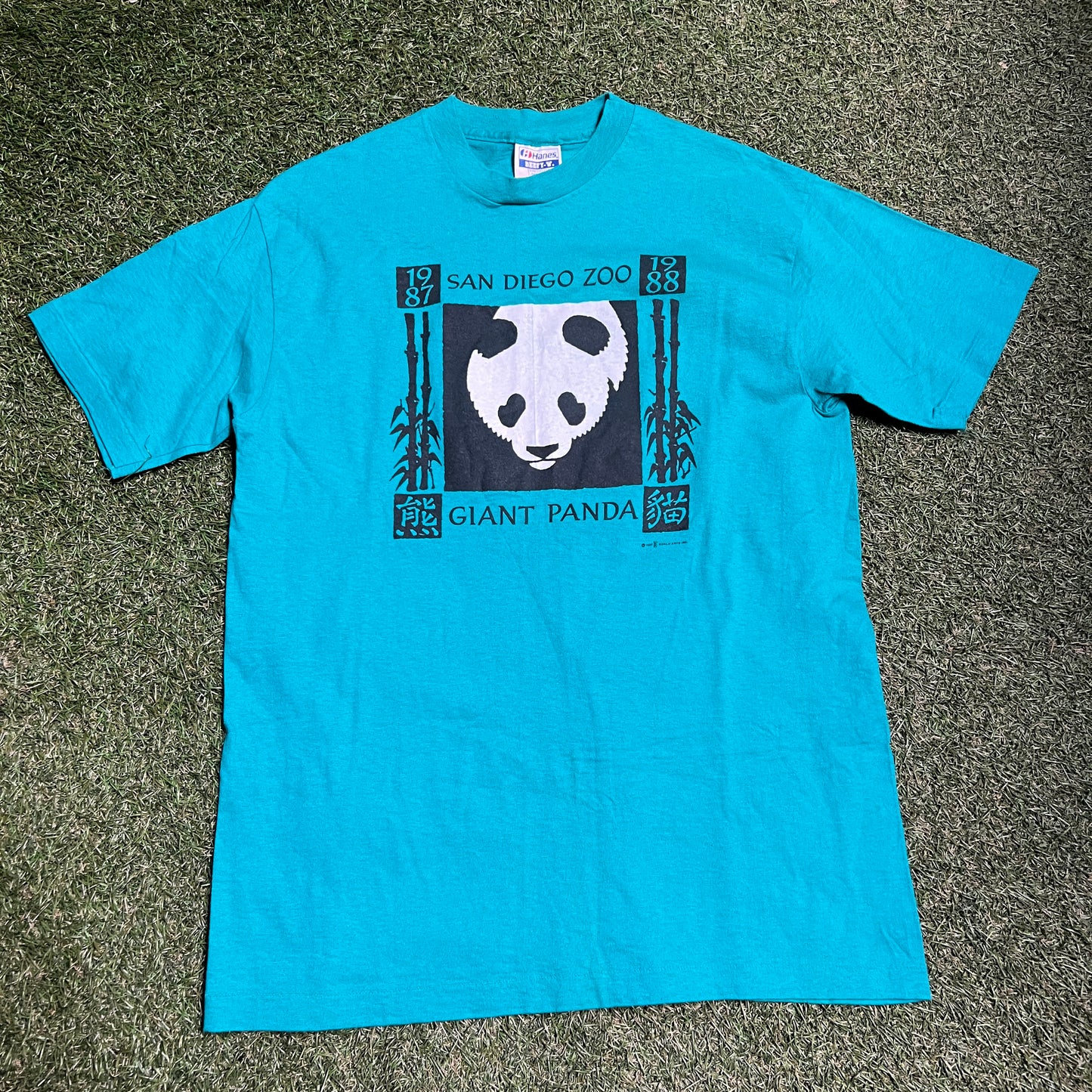 1987 San diego zoo teal Size Large USED v12572