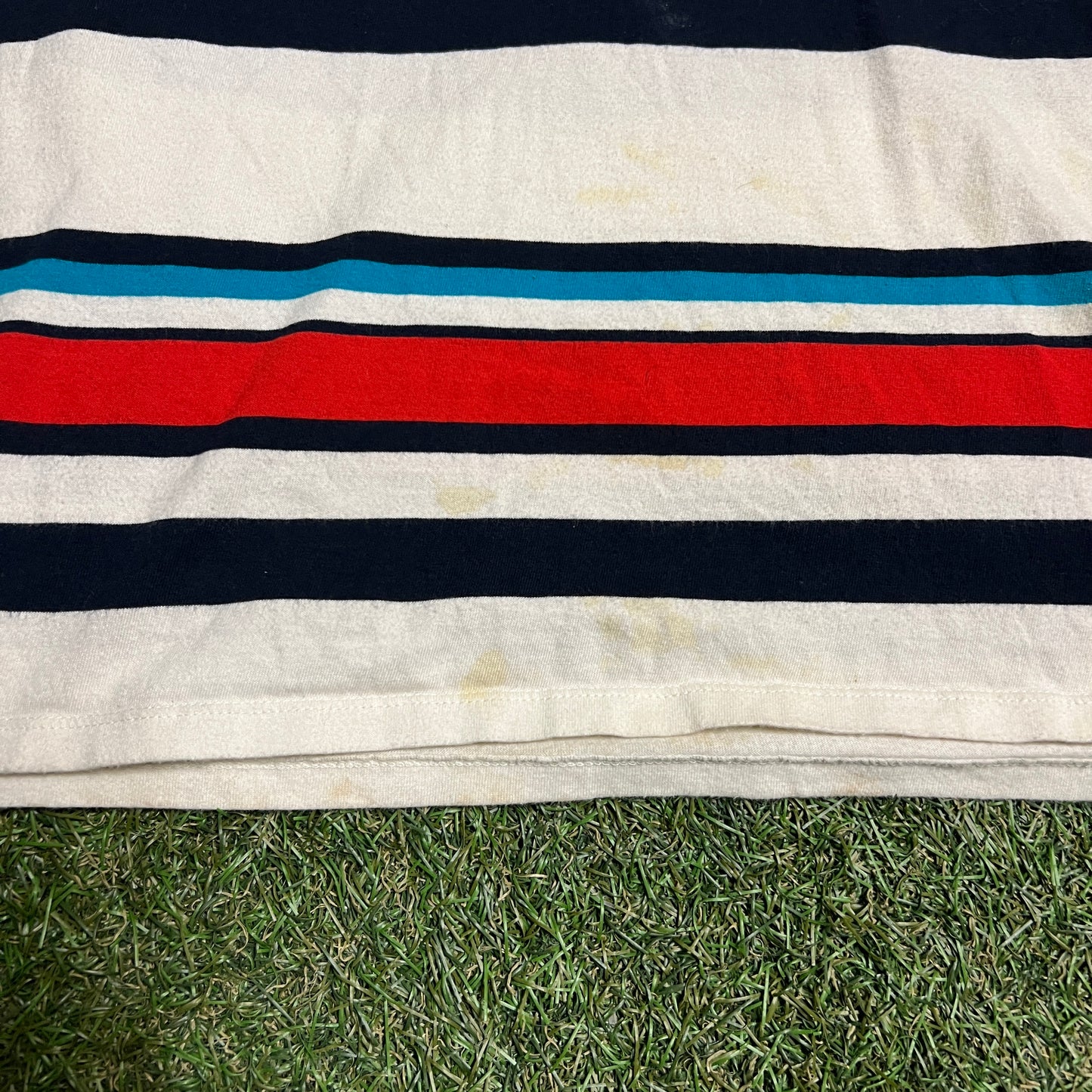 Tommy Hilfiger Striped Tee Size Large USED v12486