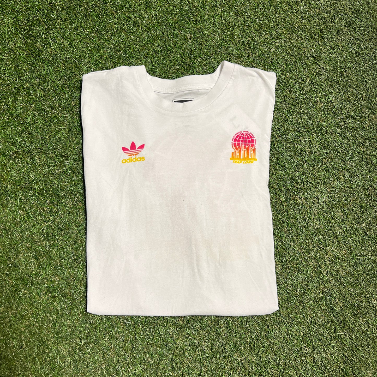 Adidas asap ferg trap lord world wide tee white Size Large USED v12561