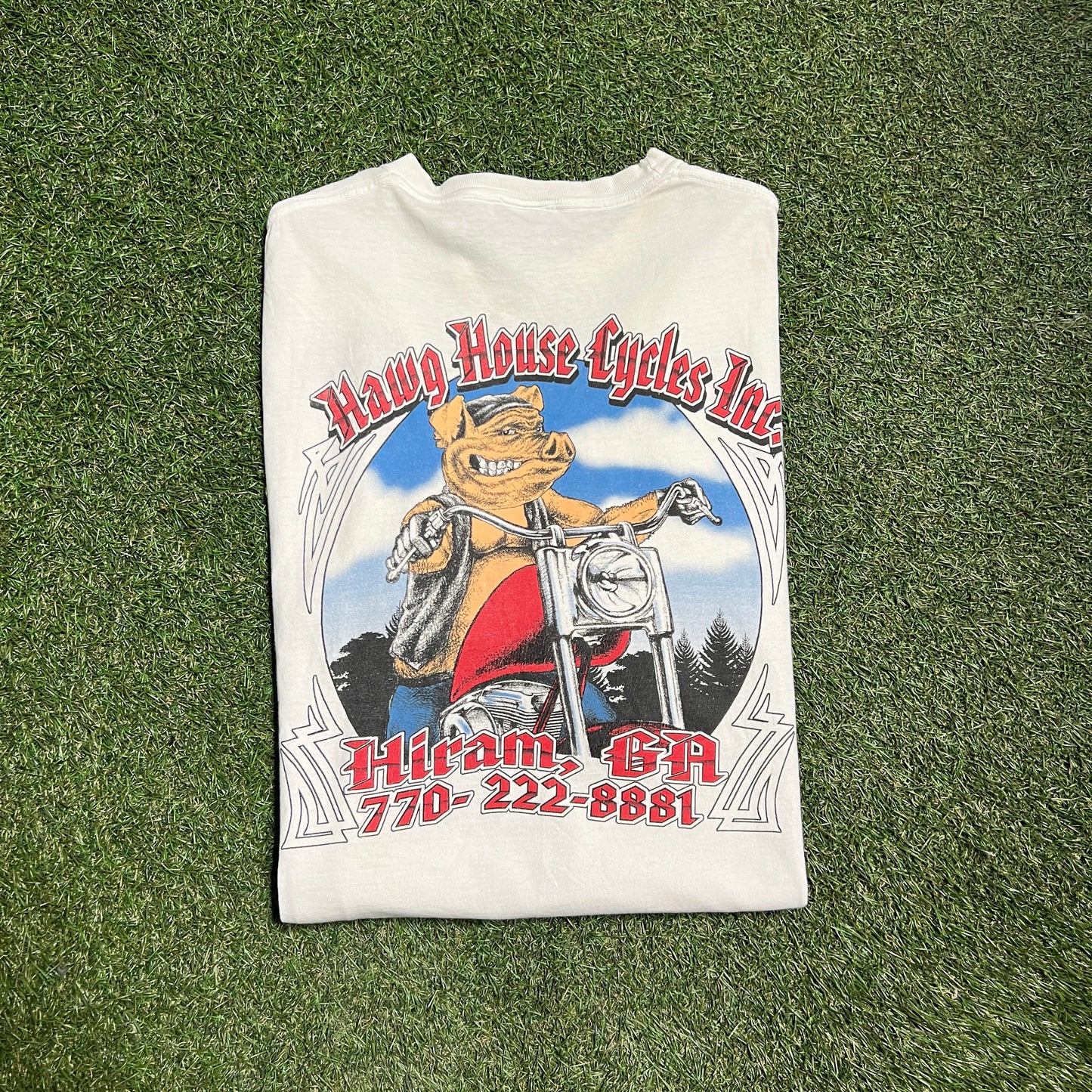 Hawy House cycles inc tee white Size XXL USED v13706