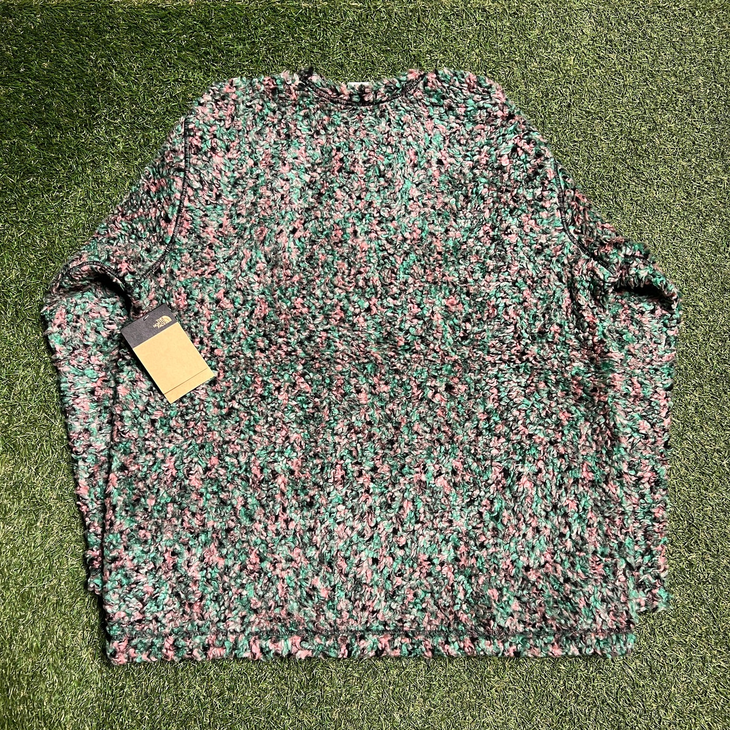 Supreme SS23 TNF High Pile Fleece Green Crewneck Size Large NEW x8855