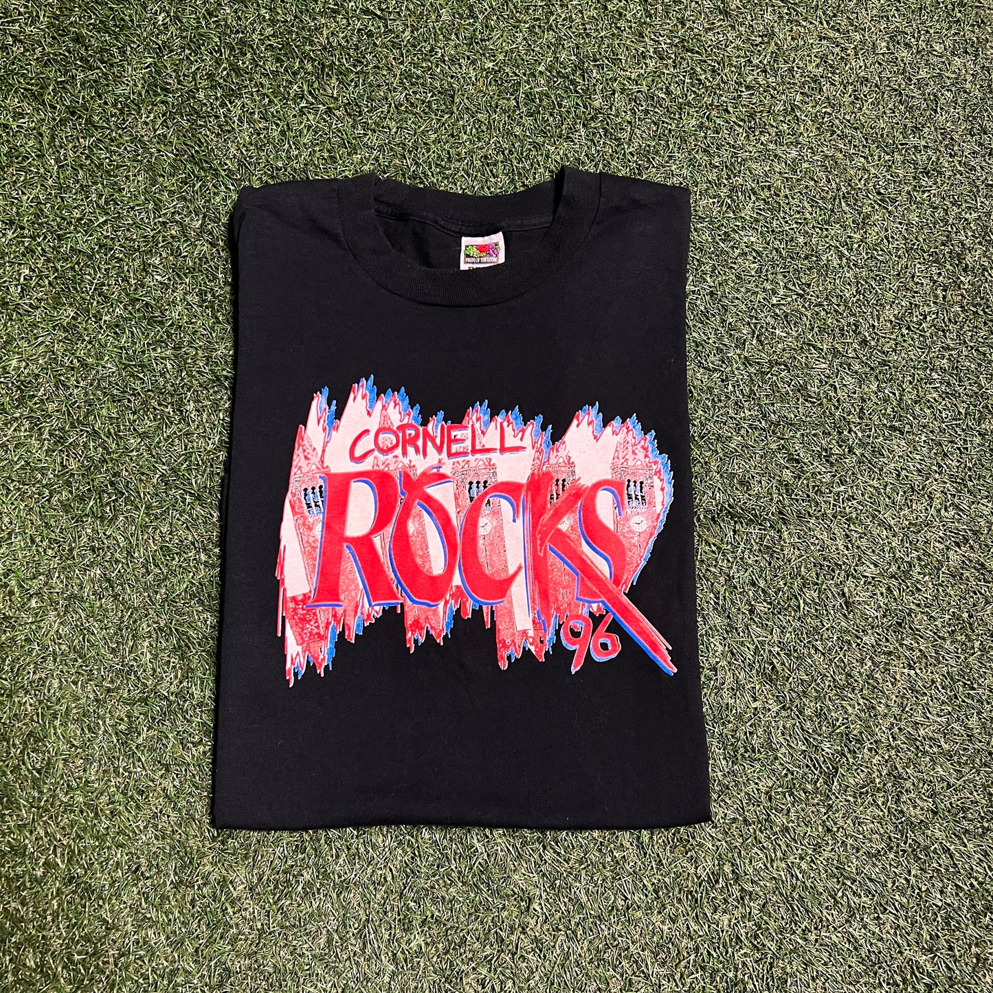 1996 cornell rocks tee black Size XL USED v12755