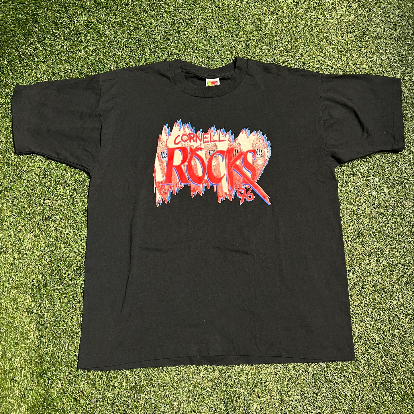 1996 cornell rocks tee black Size XL USED v12755