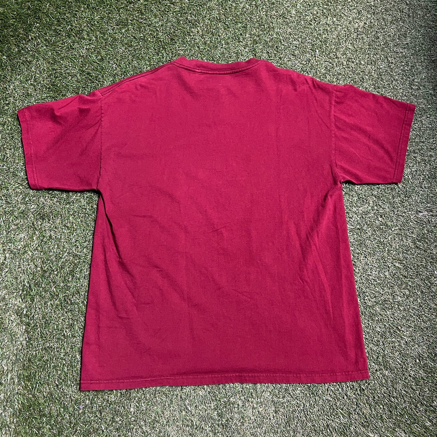 Nike Vintage Blue Check Burgundy Tee Size XL USED
