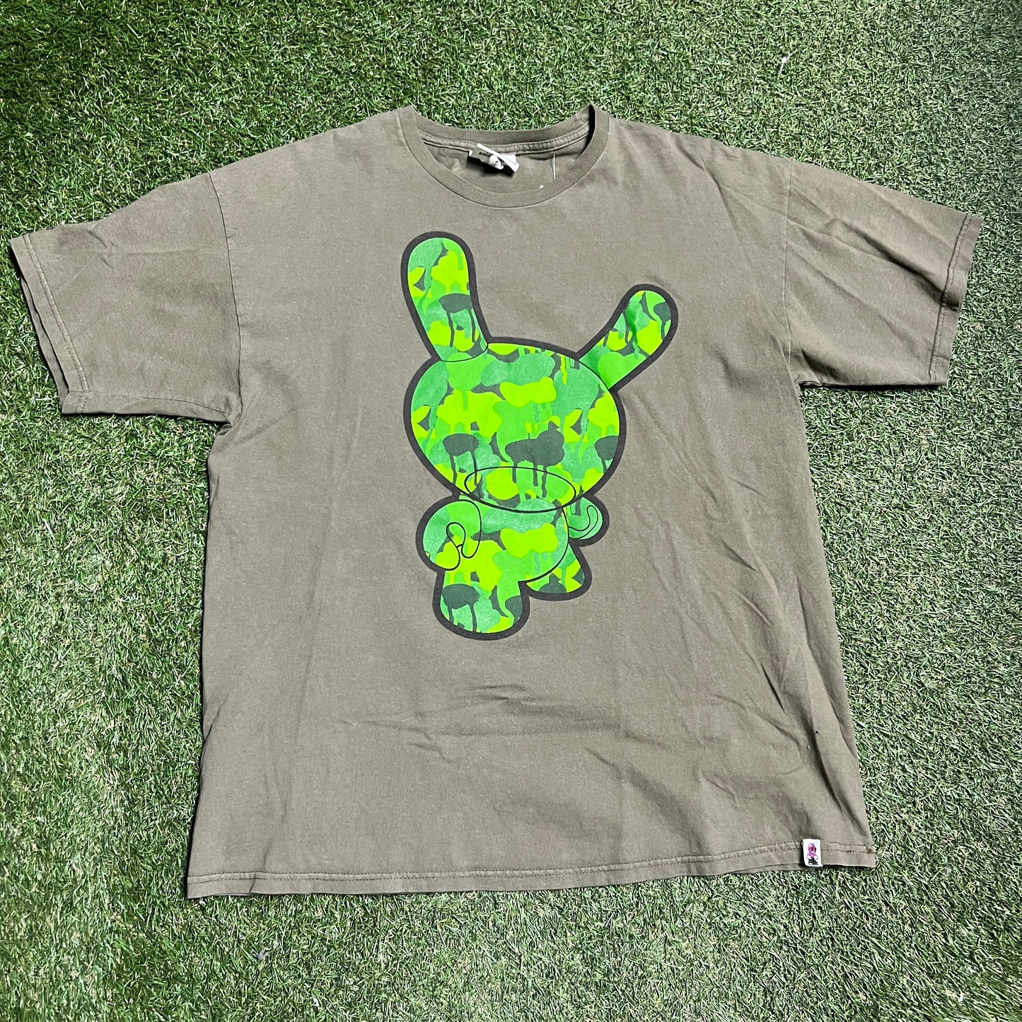 Kidrobot Green Monster Tee Size XL USED v12459