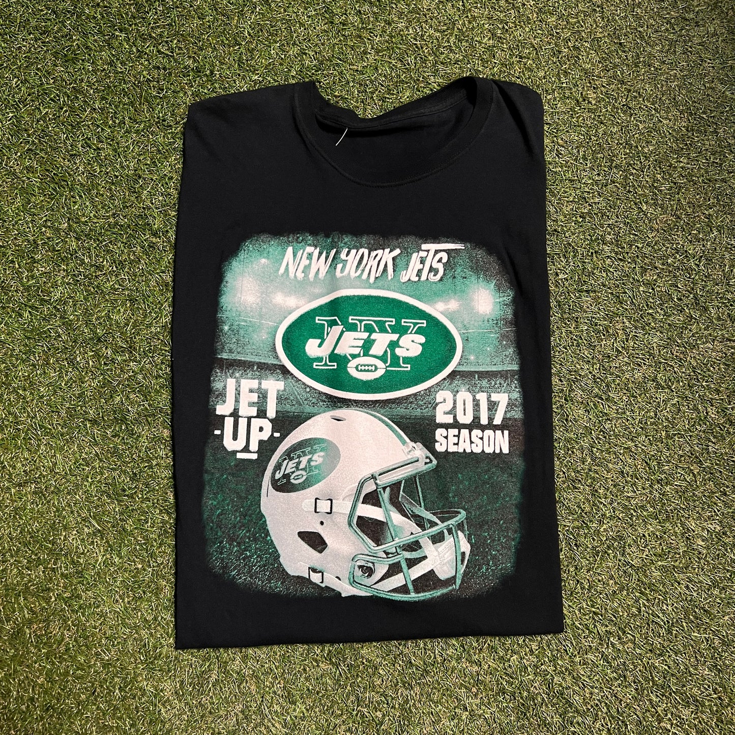 2017 season NY Jets tee black Size large USED