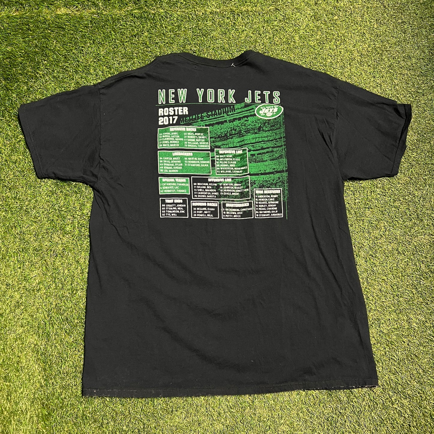 2017 season NY Jets tee black Size large USED