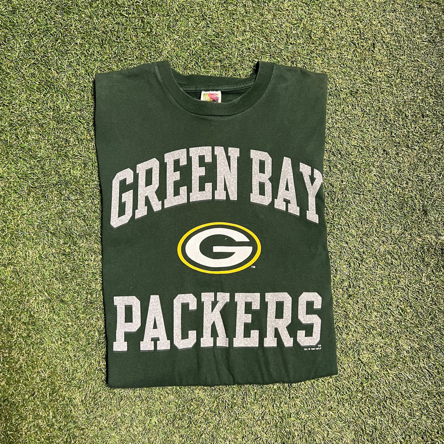 1997 Green Bay Packers Green Tee Size XL USED v13508