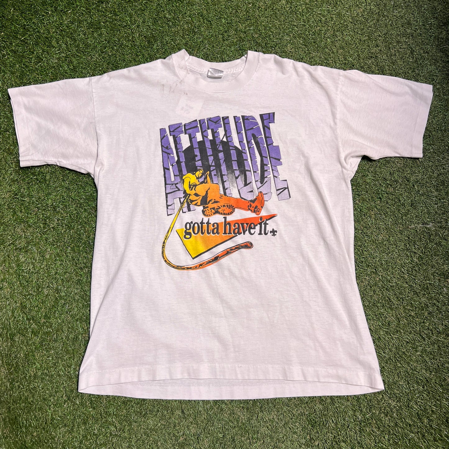 Attitude gotta have it tee white Size XL USED