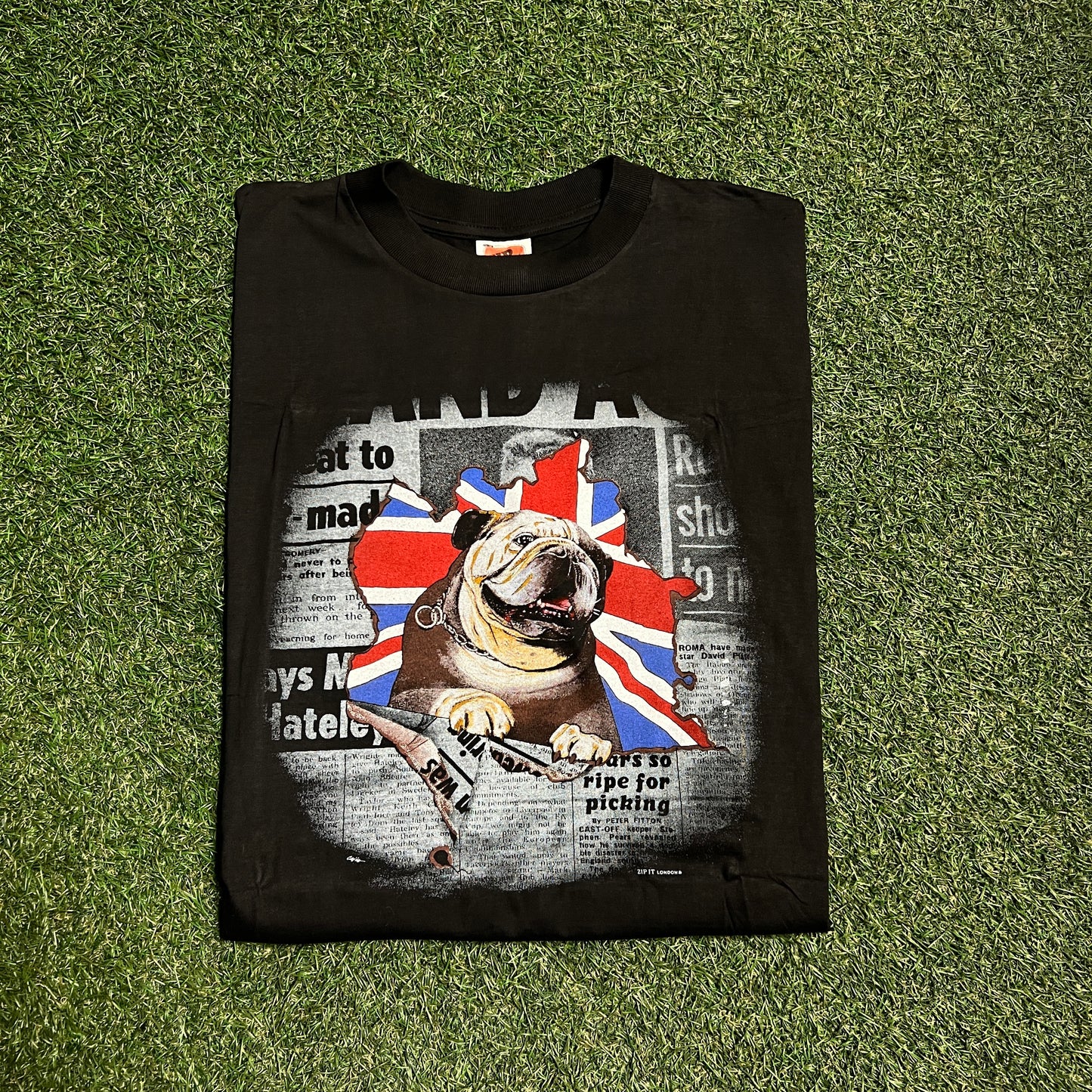 British dog flag 1990s Tourist Tee Shirt Size XL NEW v1494