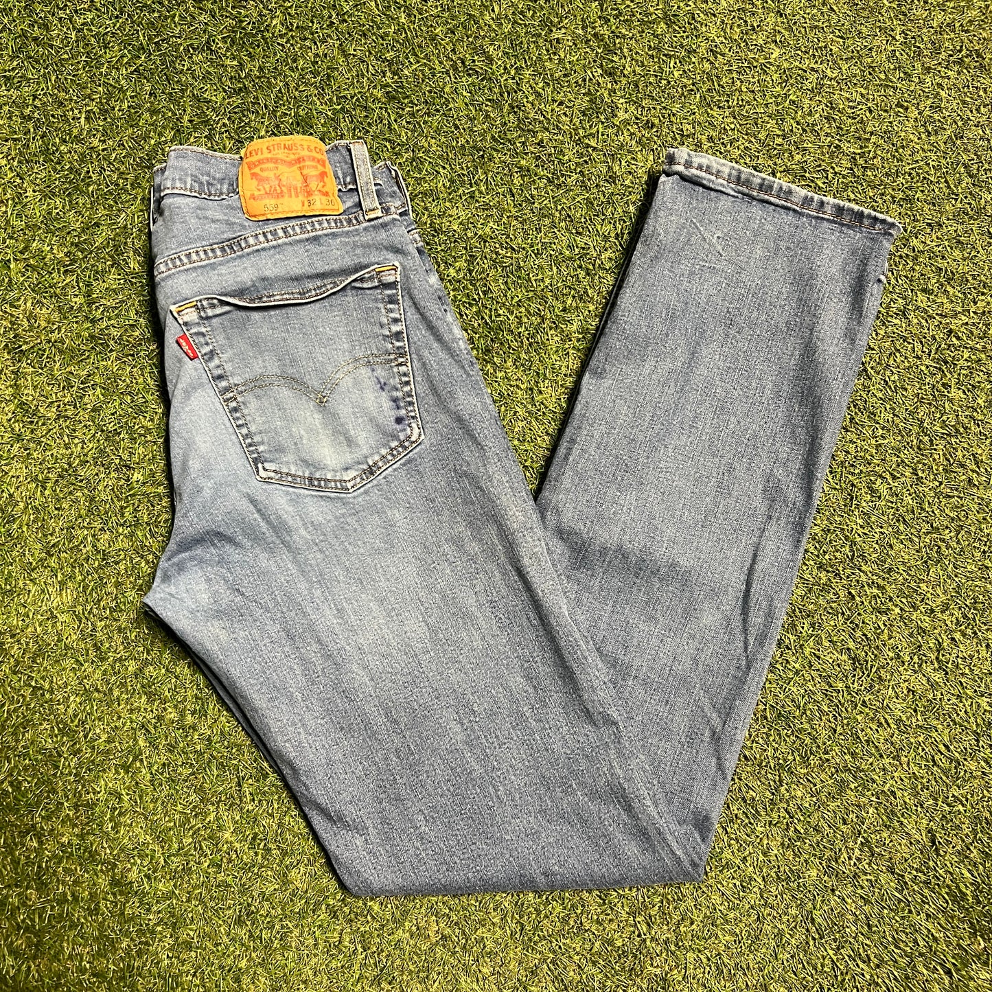 Levis 559 Light Blue Denim Jean Size 36x32 USED v15231