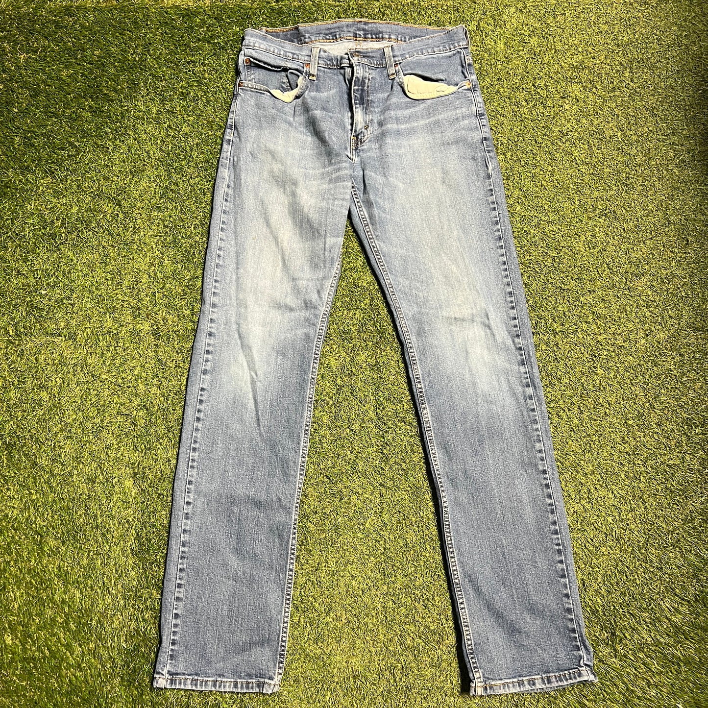 Levis 559 Light Blue Denim Jean Size 36x32 USED v15231