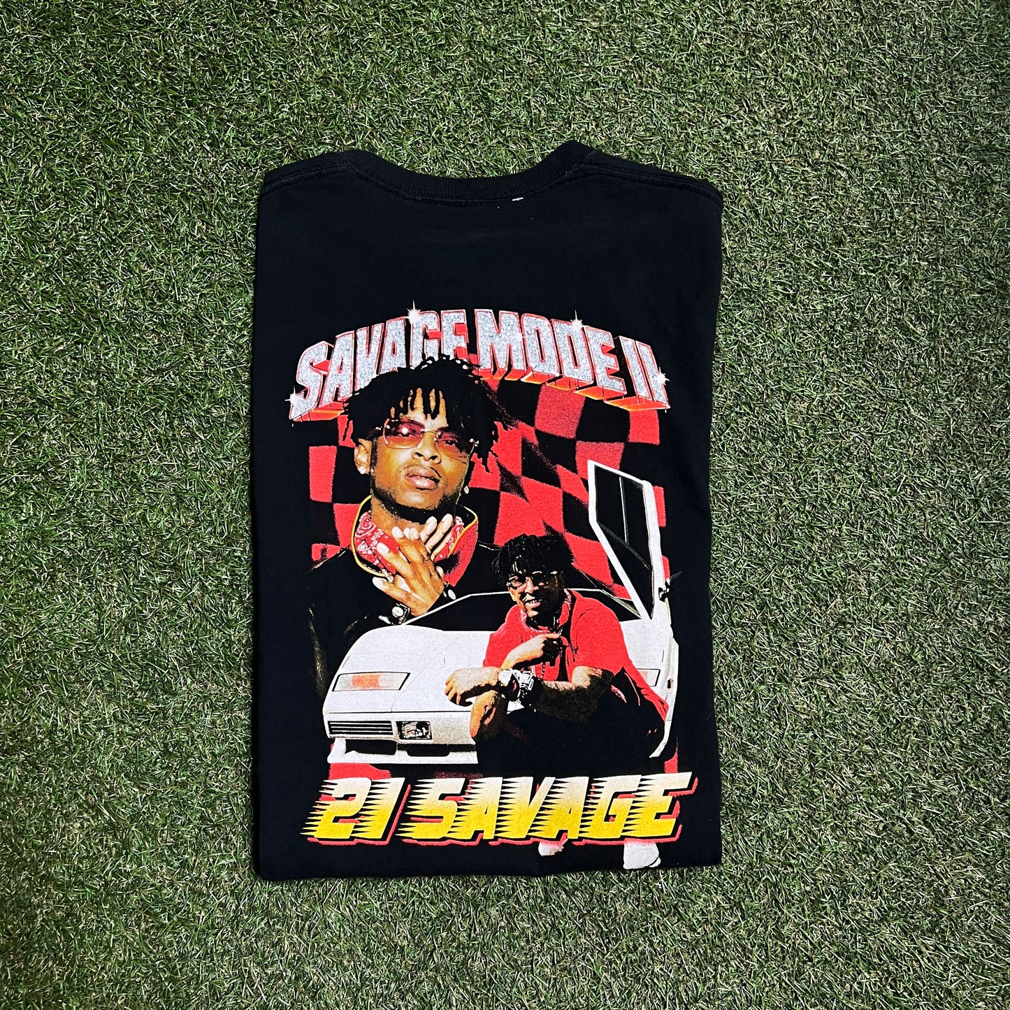 21 Savage Porsche Black Tee SIze Medium USED v12978