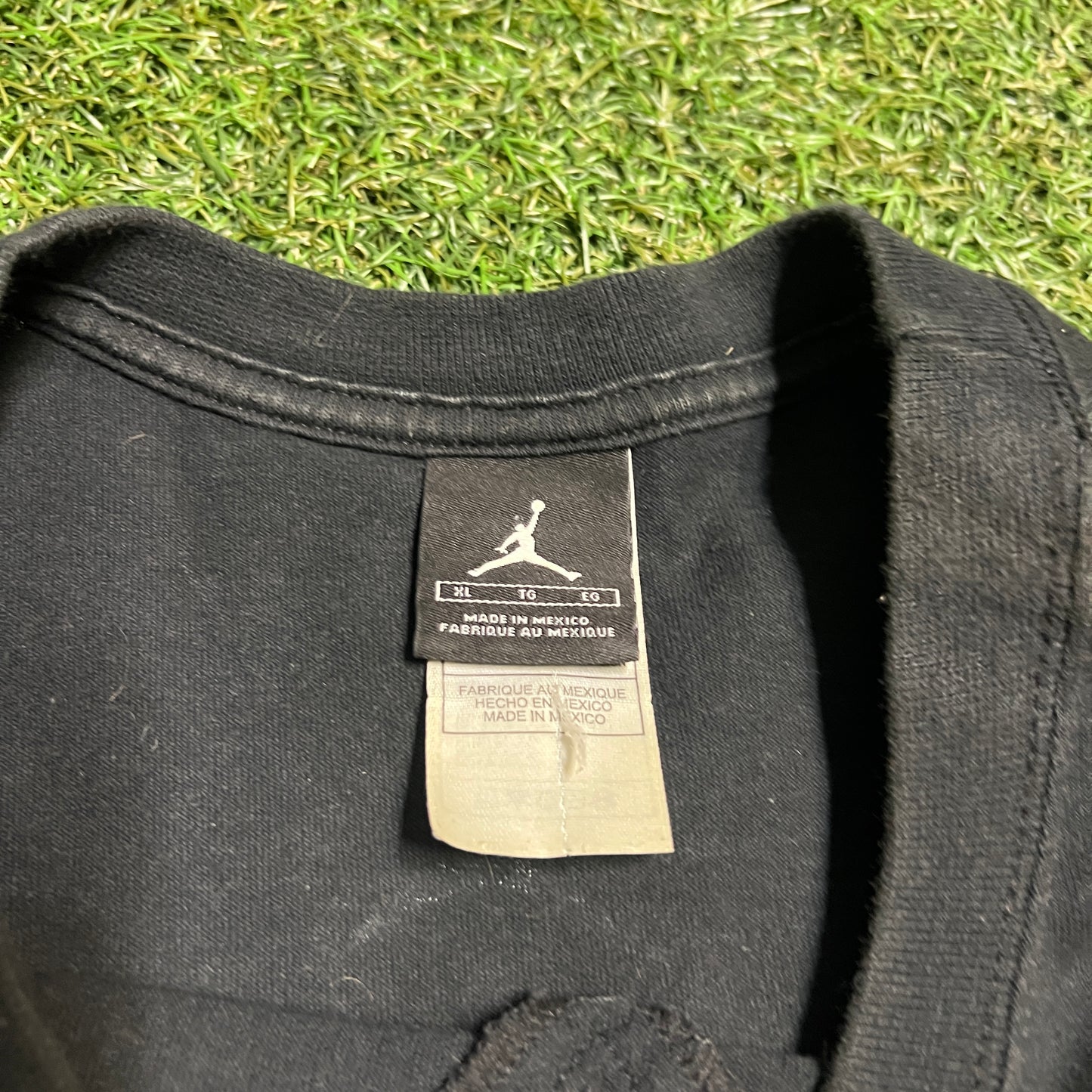 Y2K Jordan Stack of Shoe Boxes Black Tee Size XL USED v15253
