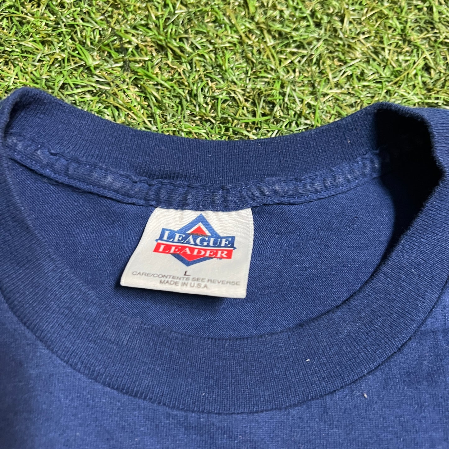 1990s Notre Dame Fighting Irish Navy Blue Tee Size Large USED v15248