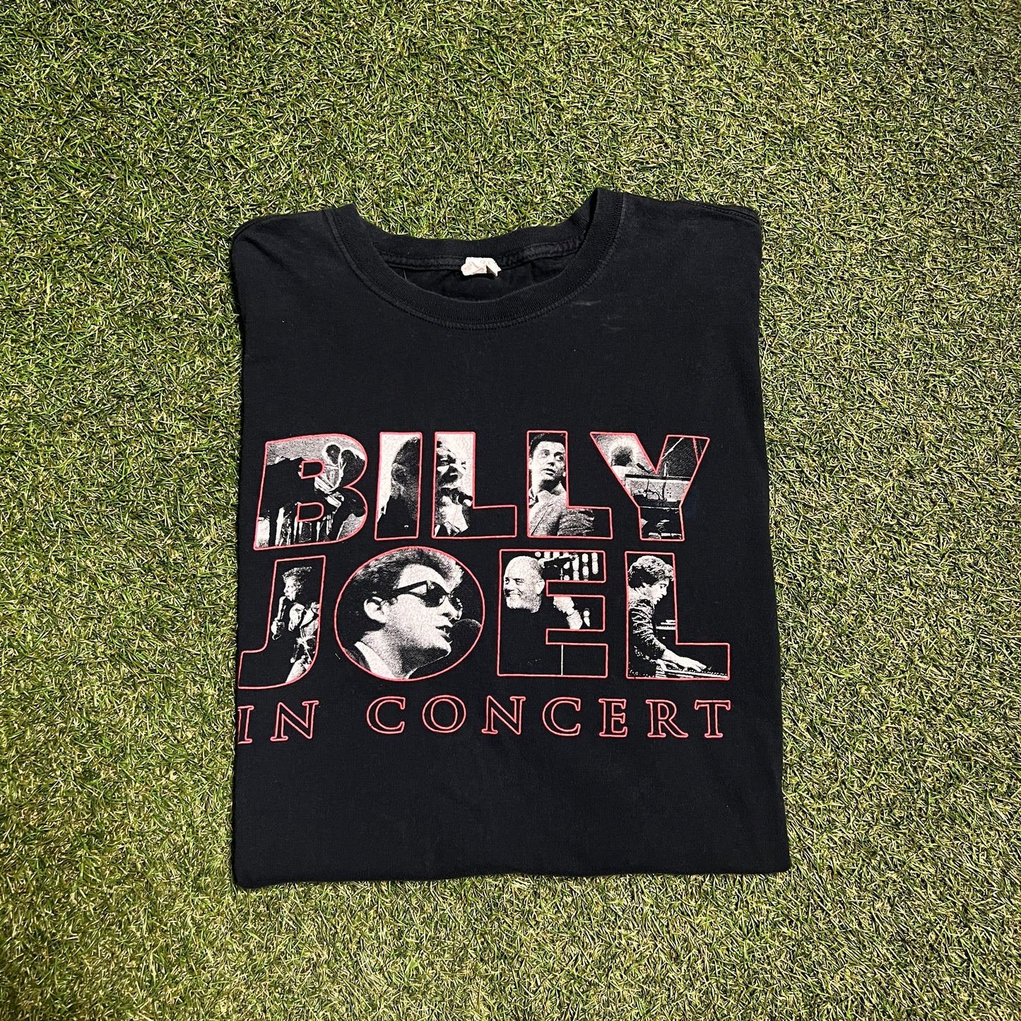 Billy Joel in concert tee black gildan tag Size XL USED v12468