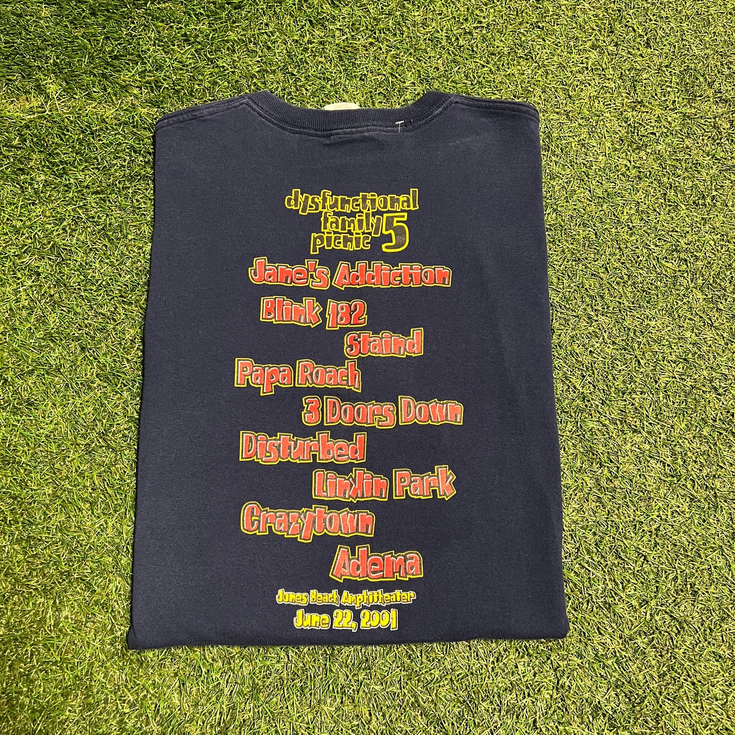 Jaws DFP5 Rock 92.3 FM Concert 2001 Tee Blue Size XL Used