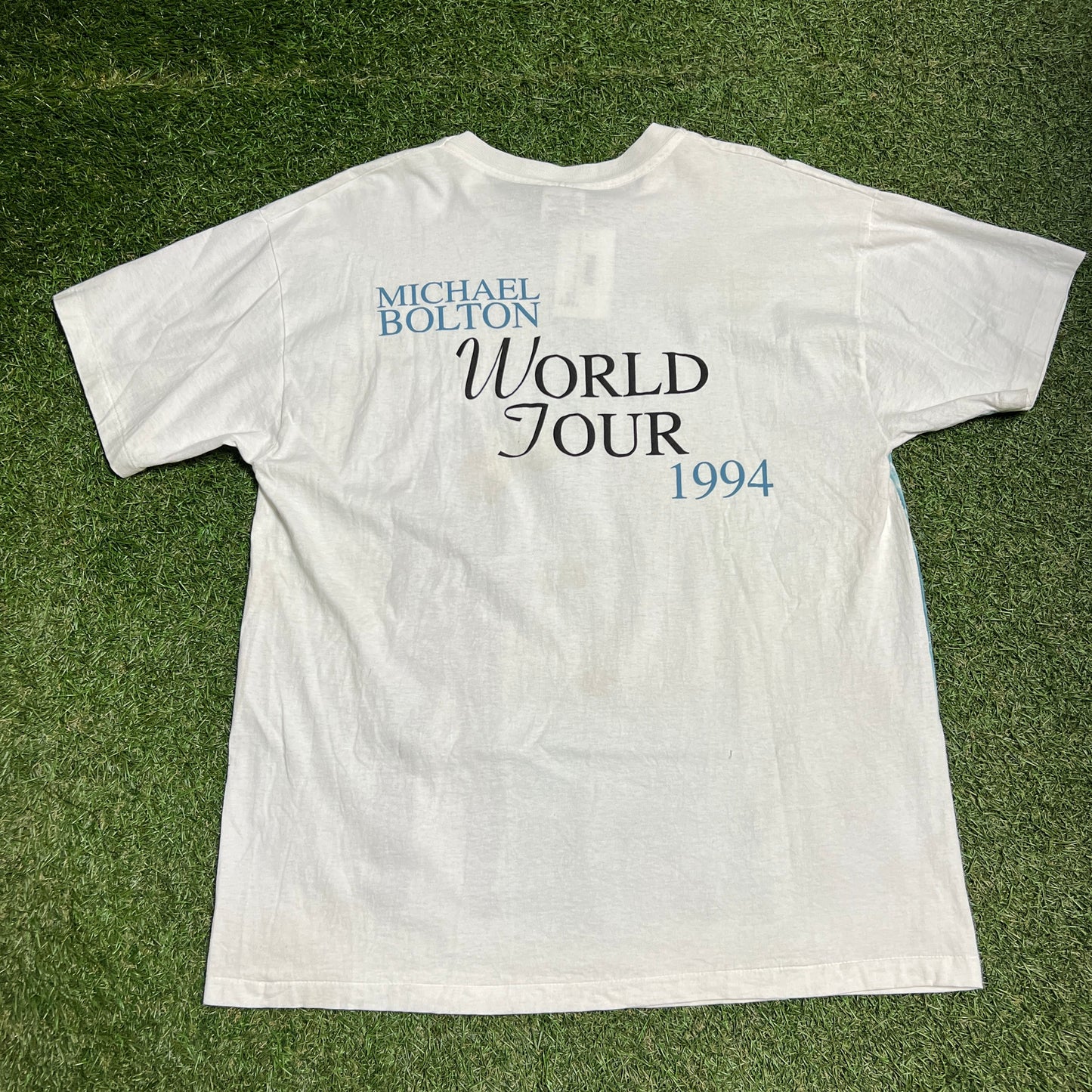 Michael Bolton 1994 Tour Full Print Tee Size XL USED v8654