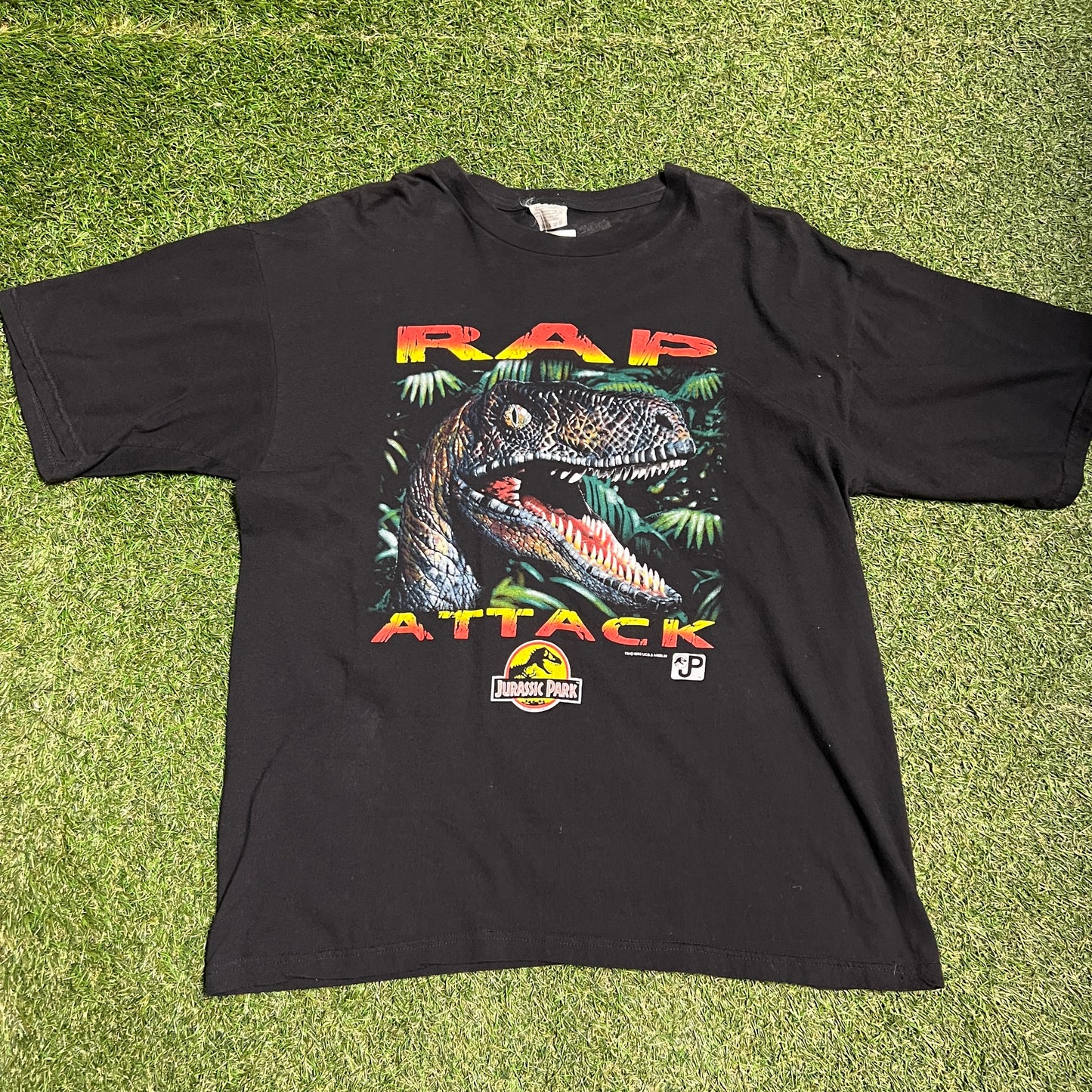 Jurassic Park 1993 Rap Attack Tee Size XL USED v3890