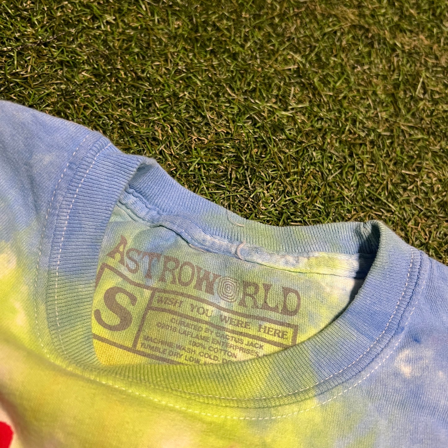 Travis Scott Astroworld Tour Tie Dye Longsleeve Size Small USED x12728