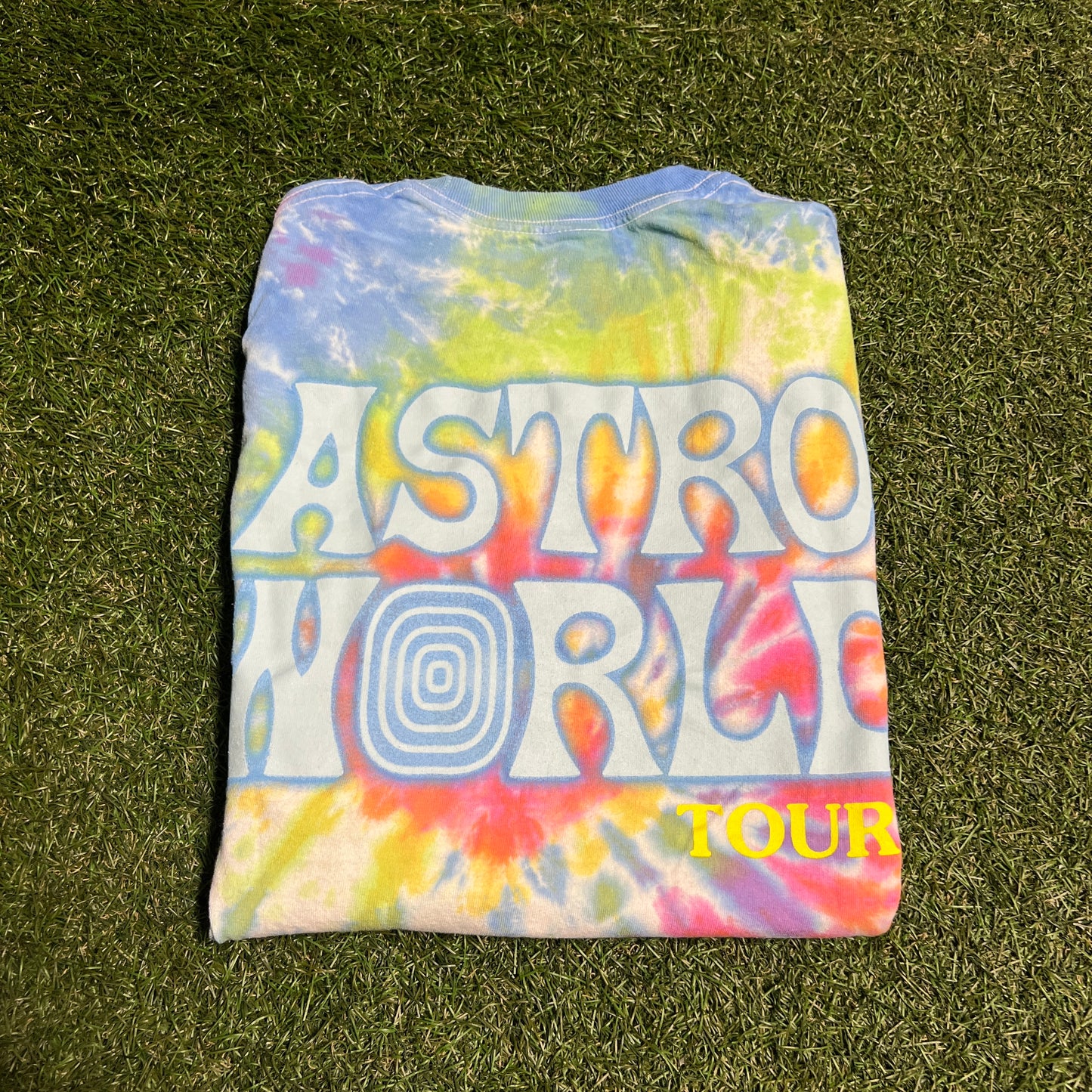 Travis Scott Astroworld Tour Tie Dye Longsleeve Size Small USED x12728