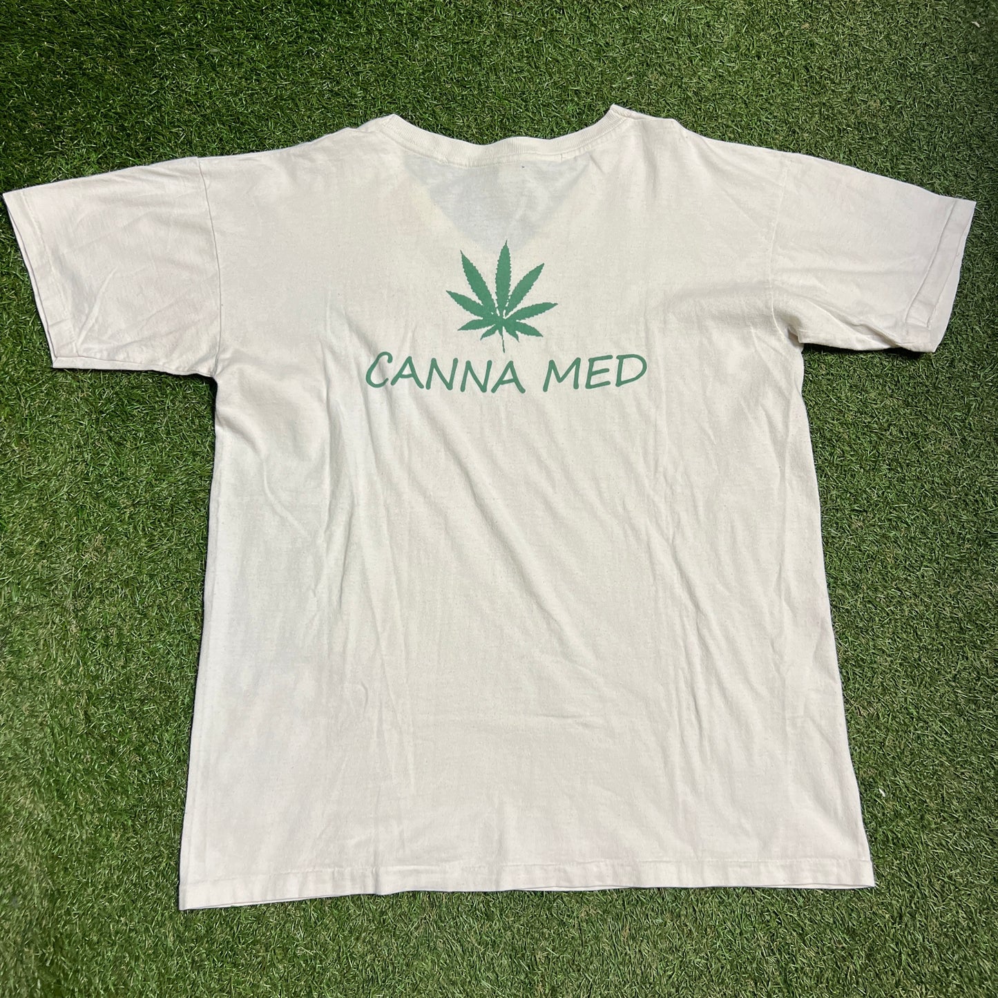 Canna Med Medical Doc V Neck Tee White Size XL USED v10345