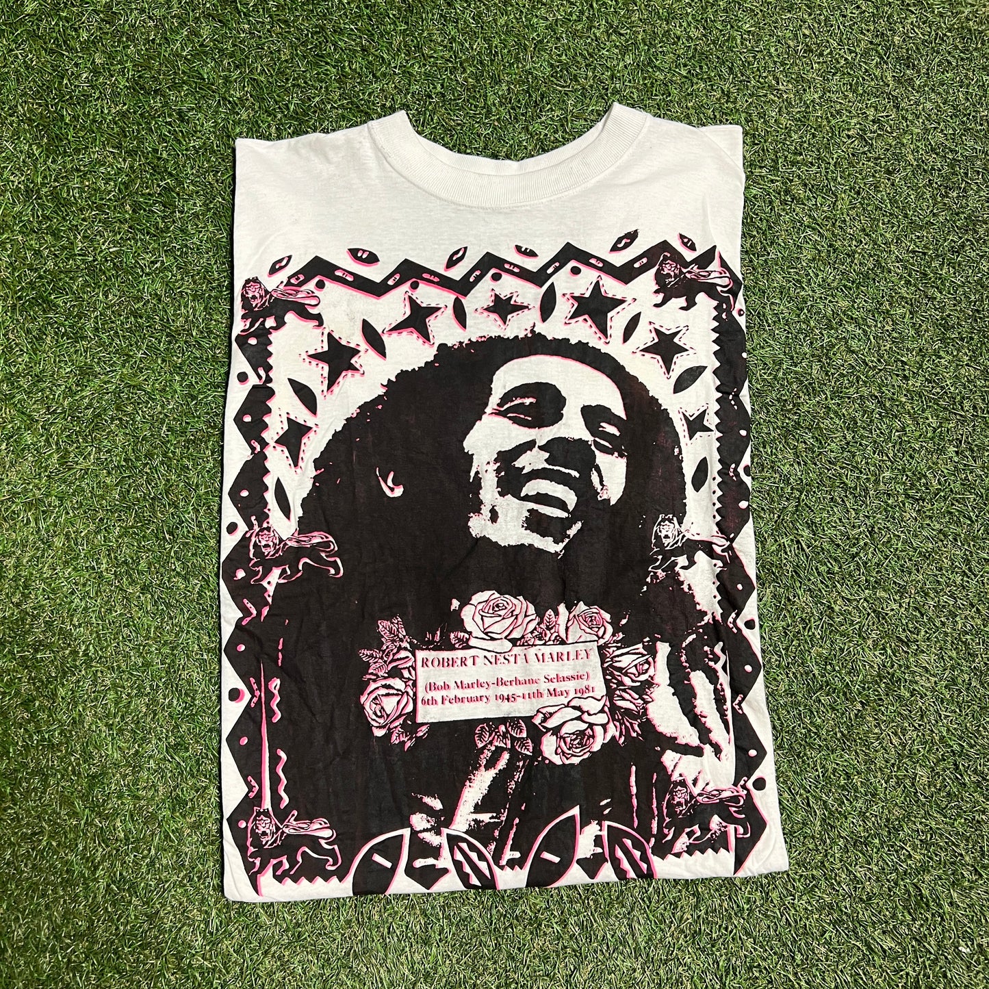 Bob marley robert nesta tee white Size XXL USED v13174