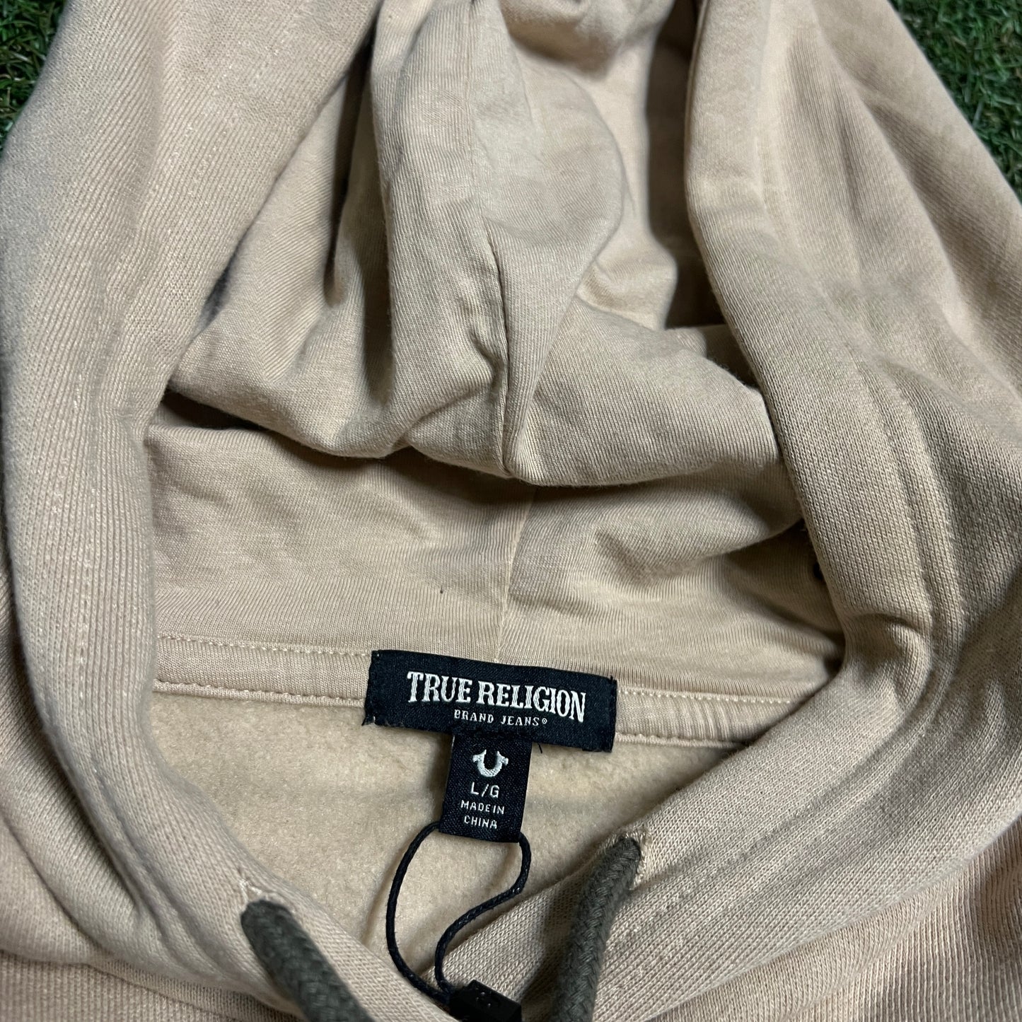 True Religion Tan Hoodie Size Large NEW v15284