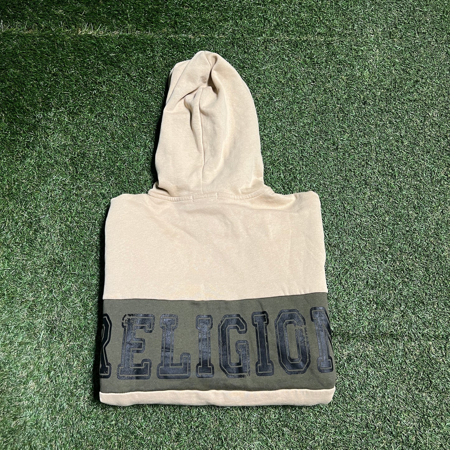 True Religion Tan Hoodie Size Large NEW v15284