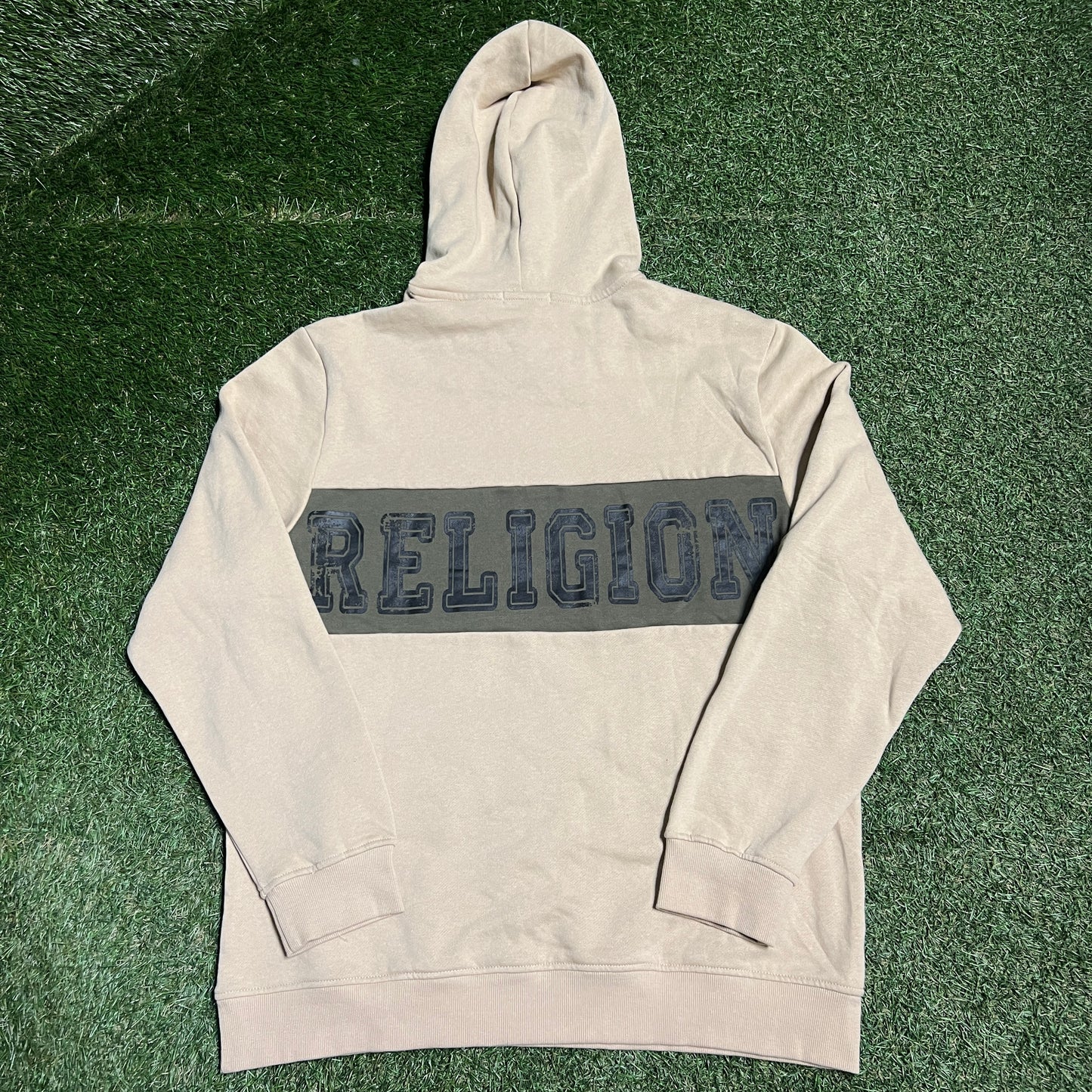 True Religion Tan Hoodie Size Large NEW v15284