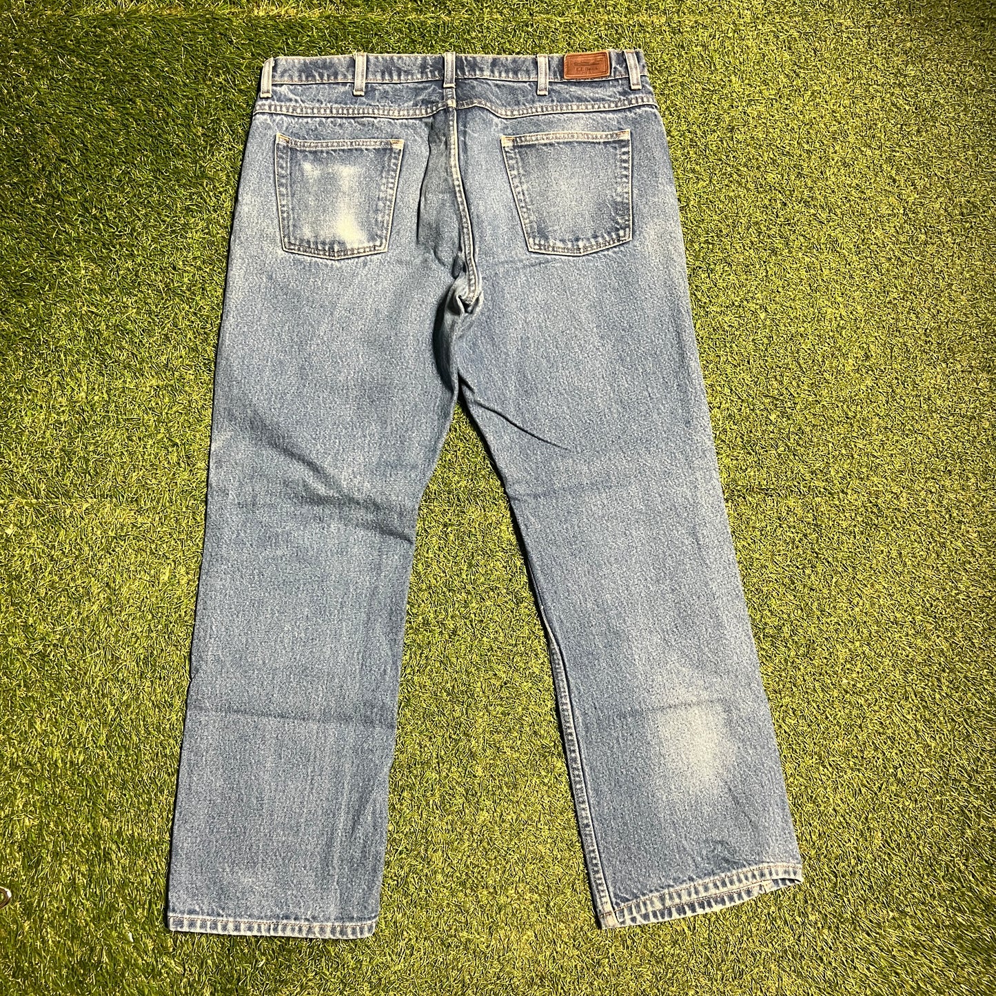 LL Bean Standard Fit Blue Jeans Size 38x32 USED v15312