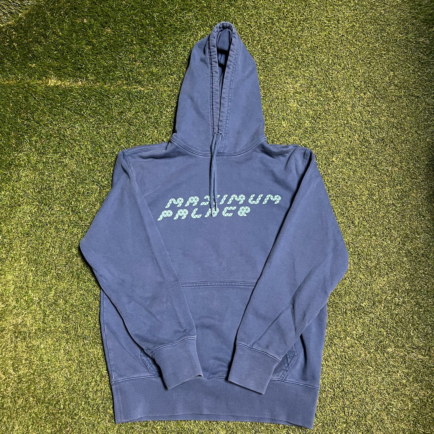 Palace Maximun Blue Hoodie Size Small USED x12759